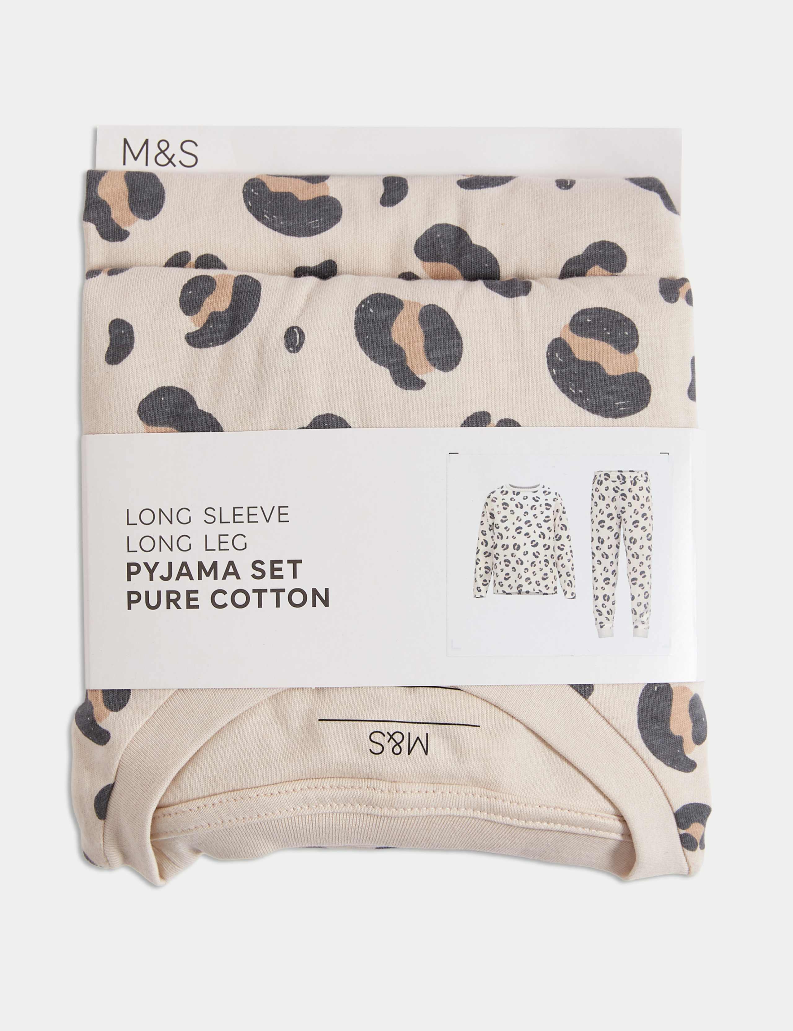 Pure Cotton Leopard Print Pyjamas (1-16 Yrs) 2 of 2