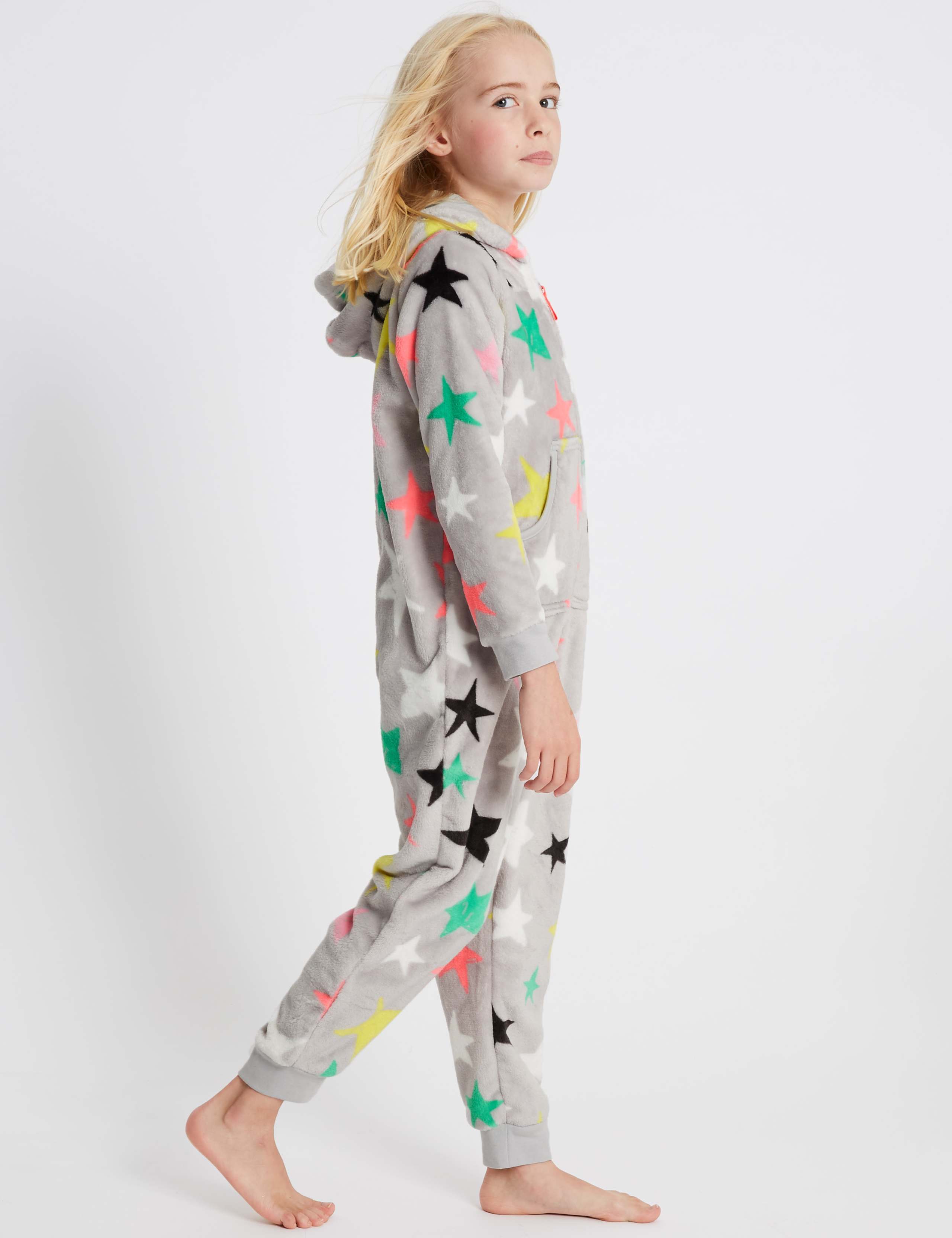 Star Print Hooded Onesie (1-16 Years) 2 of 5