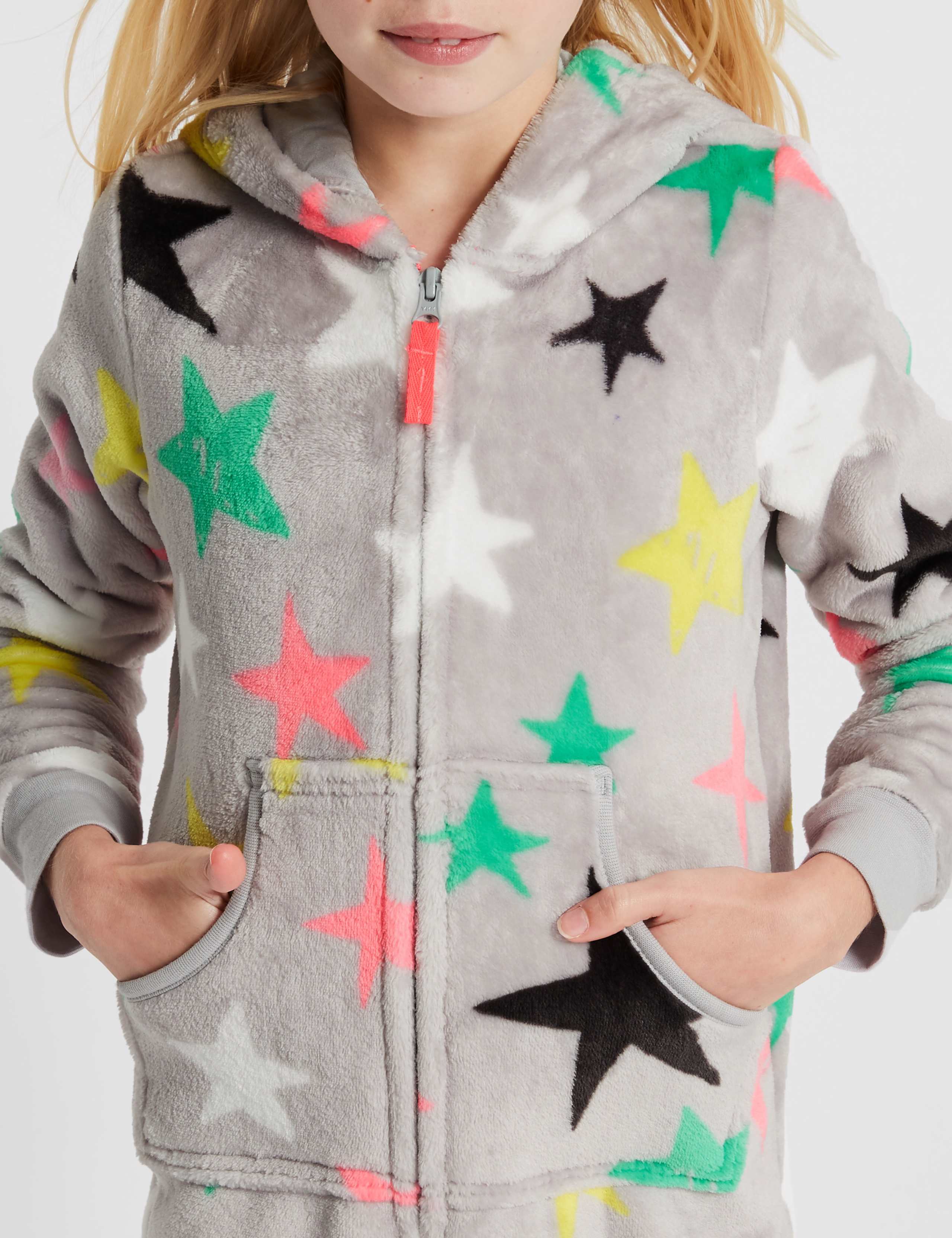 Star Print Hooded Onesie (1-16 Years) 3 of 5