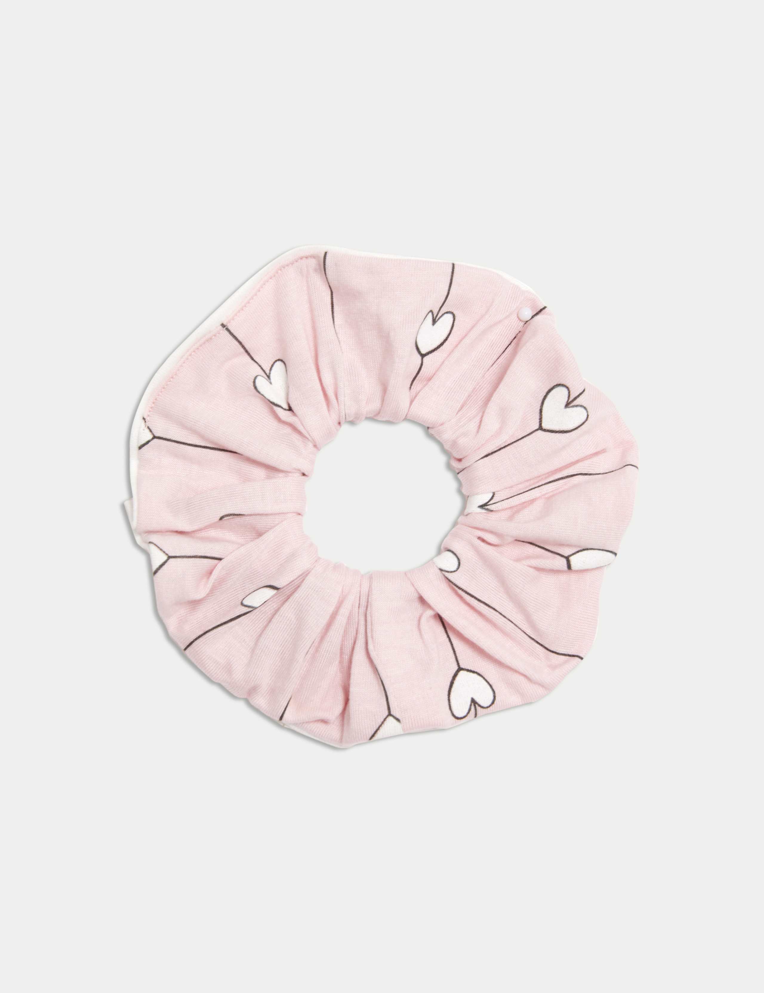 Cotton Modal Heart Pyjamas with Scrunchie (3-16 Yrs) 2 of 2
