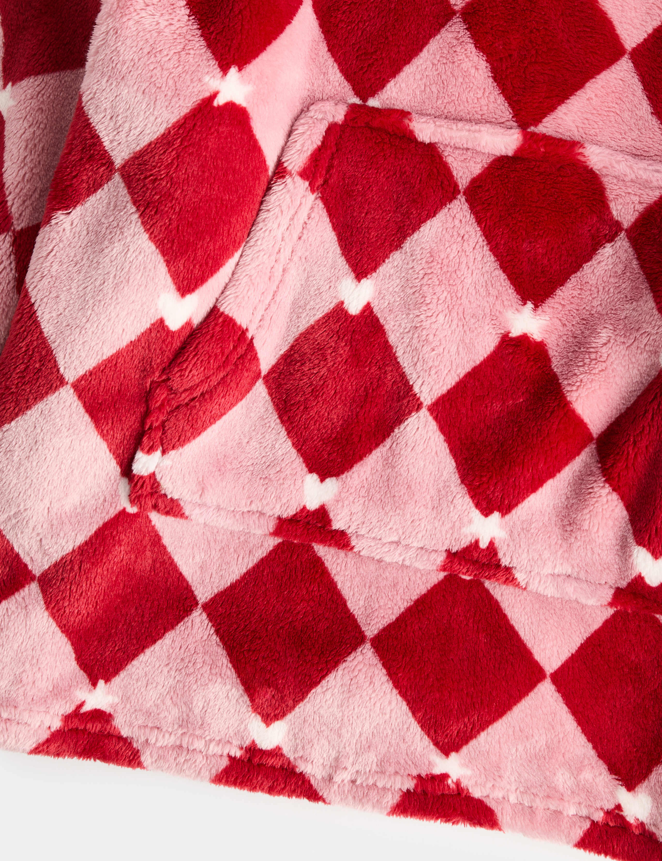 Harlequin Patterned Fleece Hoodie 2 of 2
