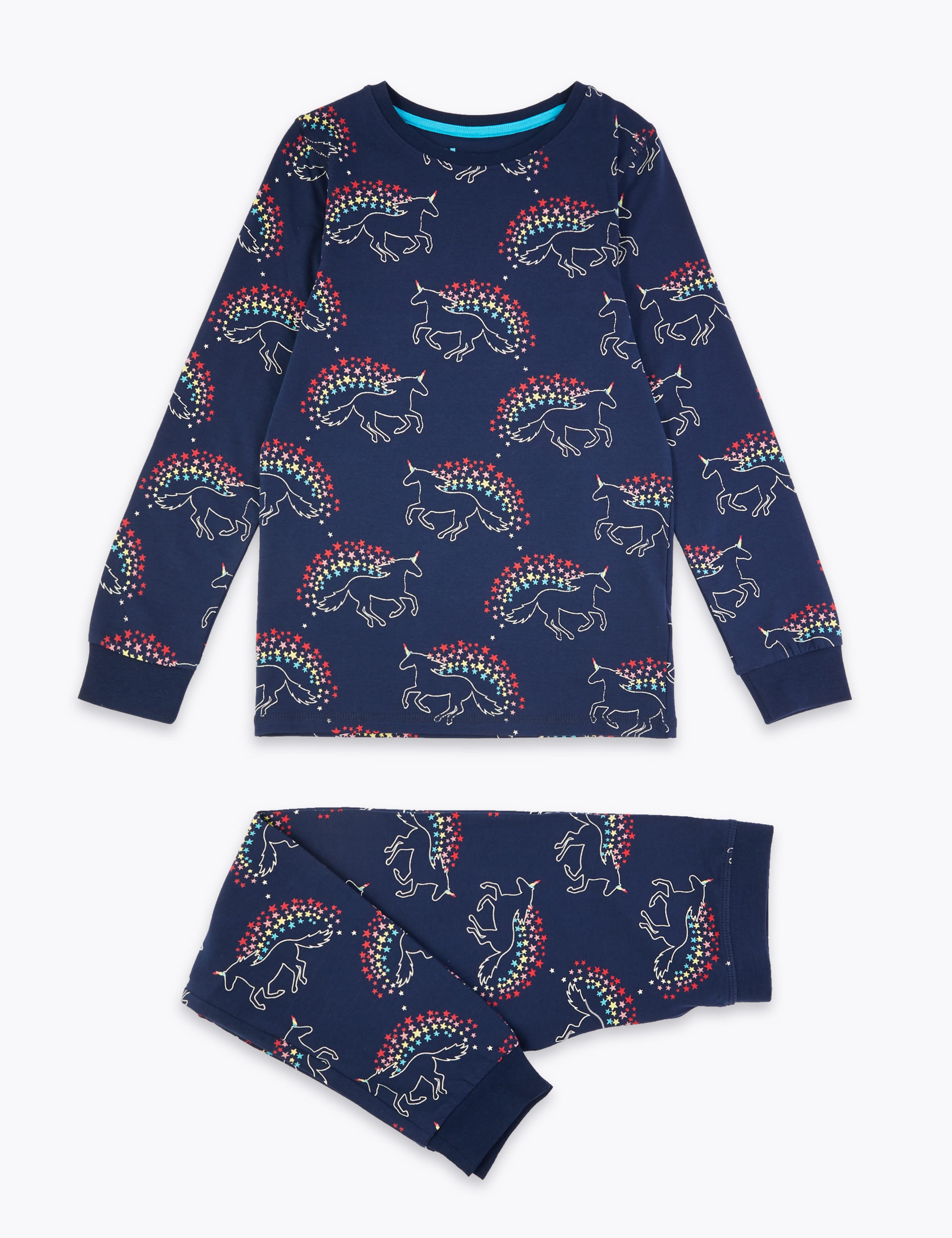 Unicorn Print Pyjama Set (3-16 Years) 2 of 4