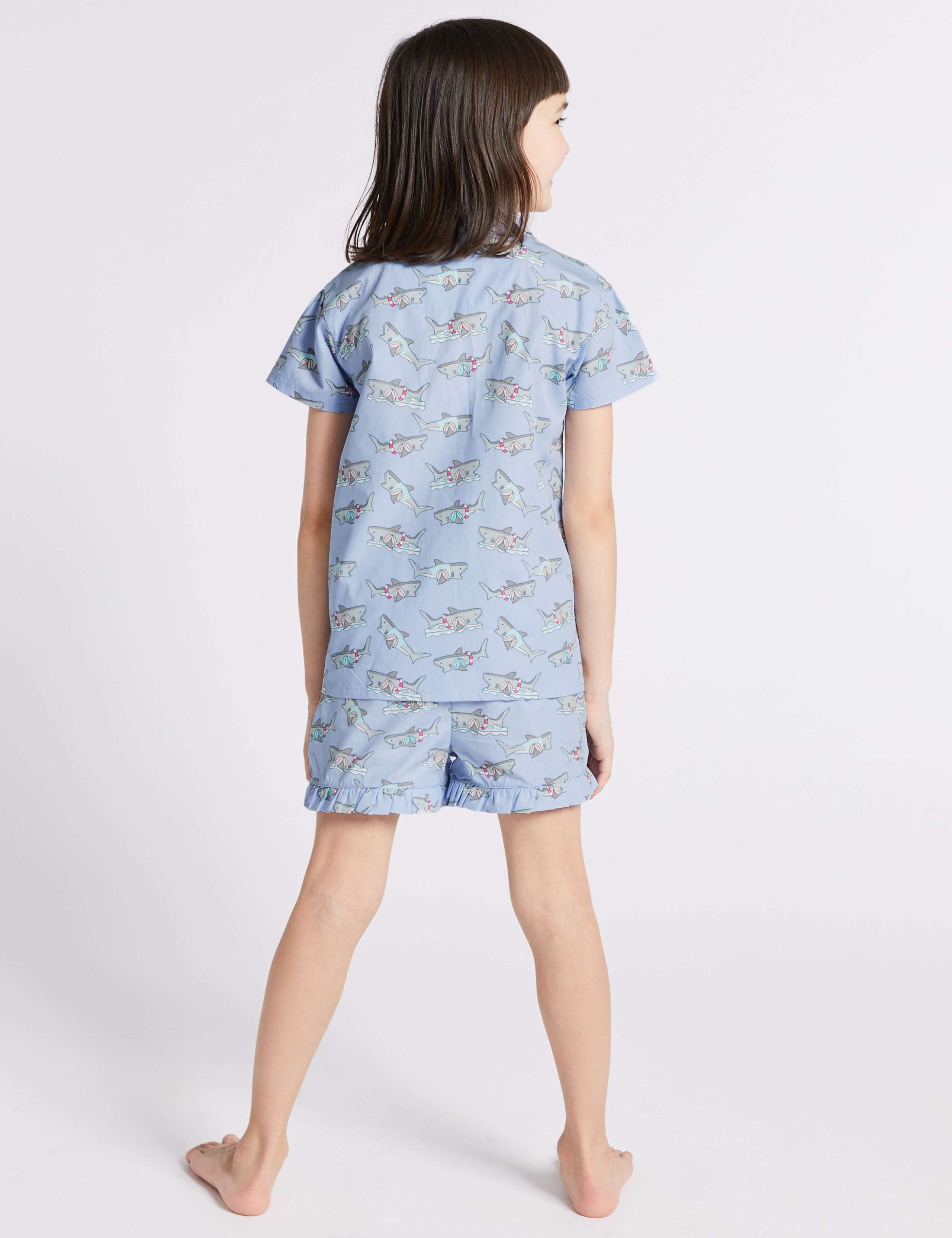 Pure Cotton Woven Short Pyjamas (3-16 Years) 3 of 4