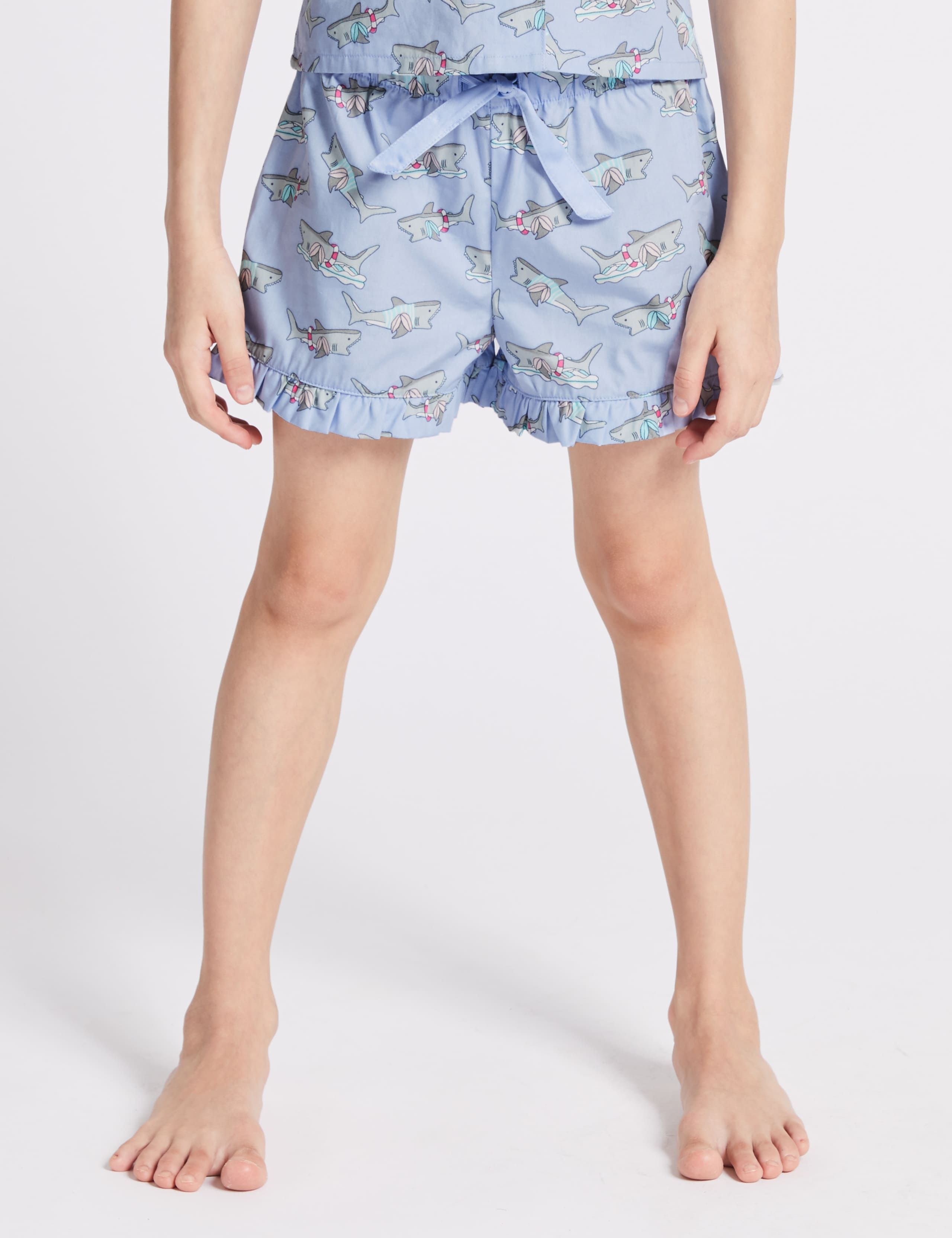 Pure Cotton Woven Short Pyjamas (3-16 Years) 4 of 4