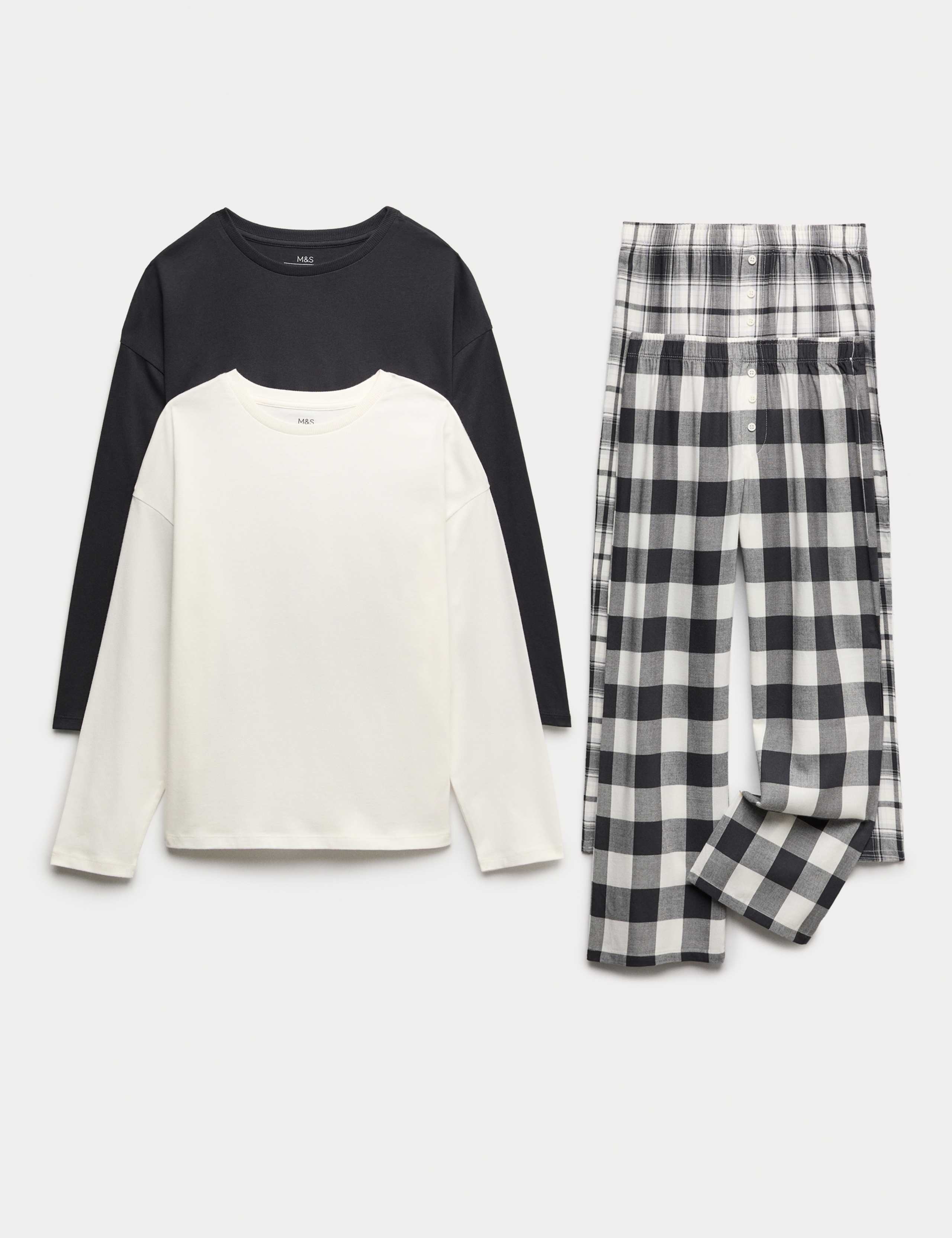 2 Pack Cotton Rich Checked Pyjama Sets (6-16 Yrs) 1 of 1