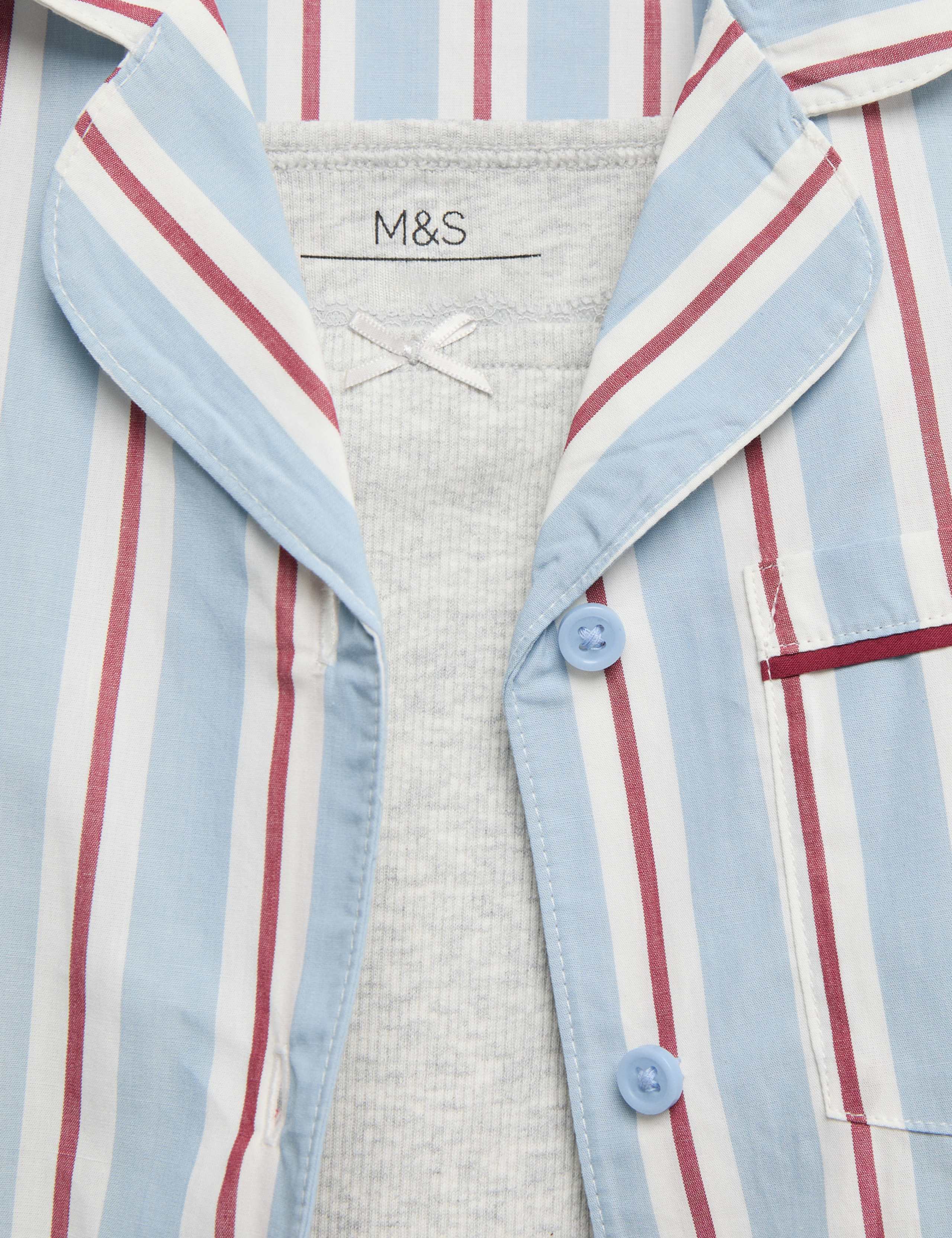 3pc Pure Cotton Striped Pyjama Set (6-16 Yrs) 3 of 4