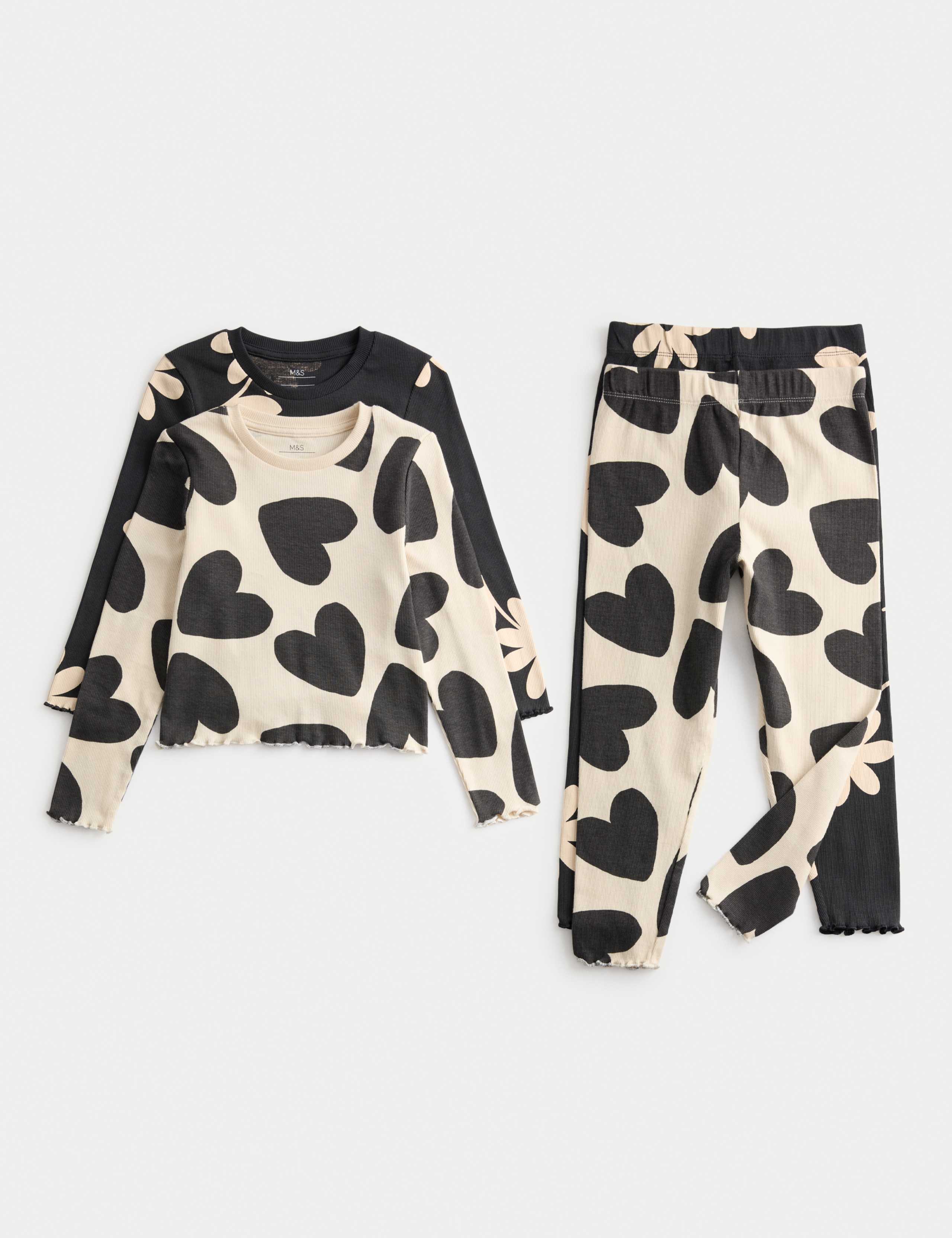 2 Pack Cotton with Stretch Printed Pyjama Sets (1-8 Yrs) 1 of 1