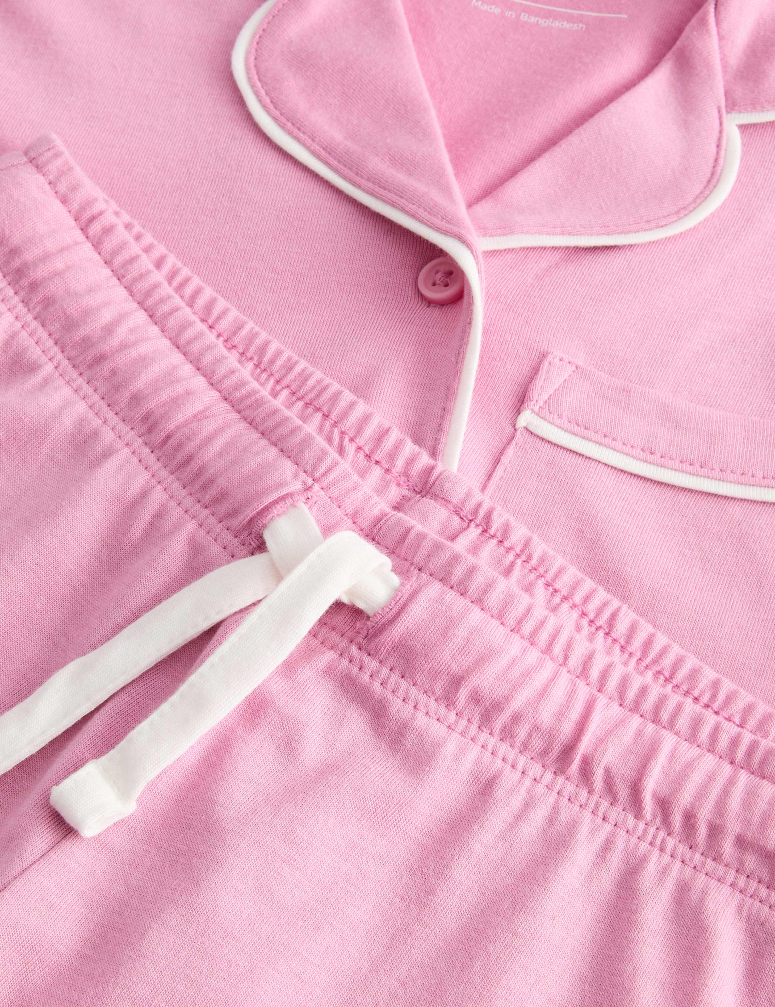 Cotton Modal Blend Piped Pyjamas (3-16 Yrs) 2 of 2