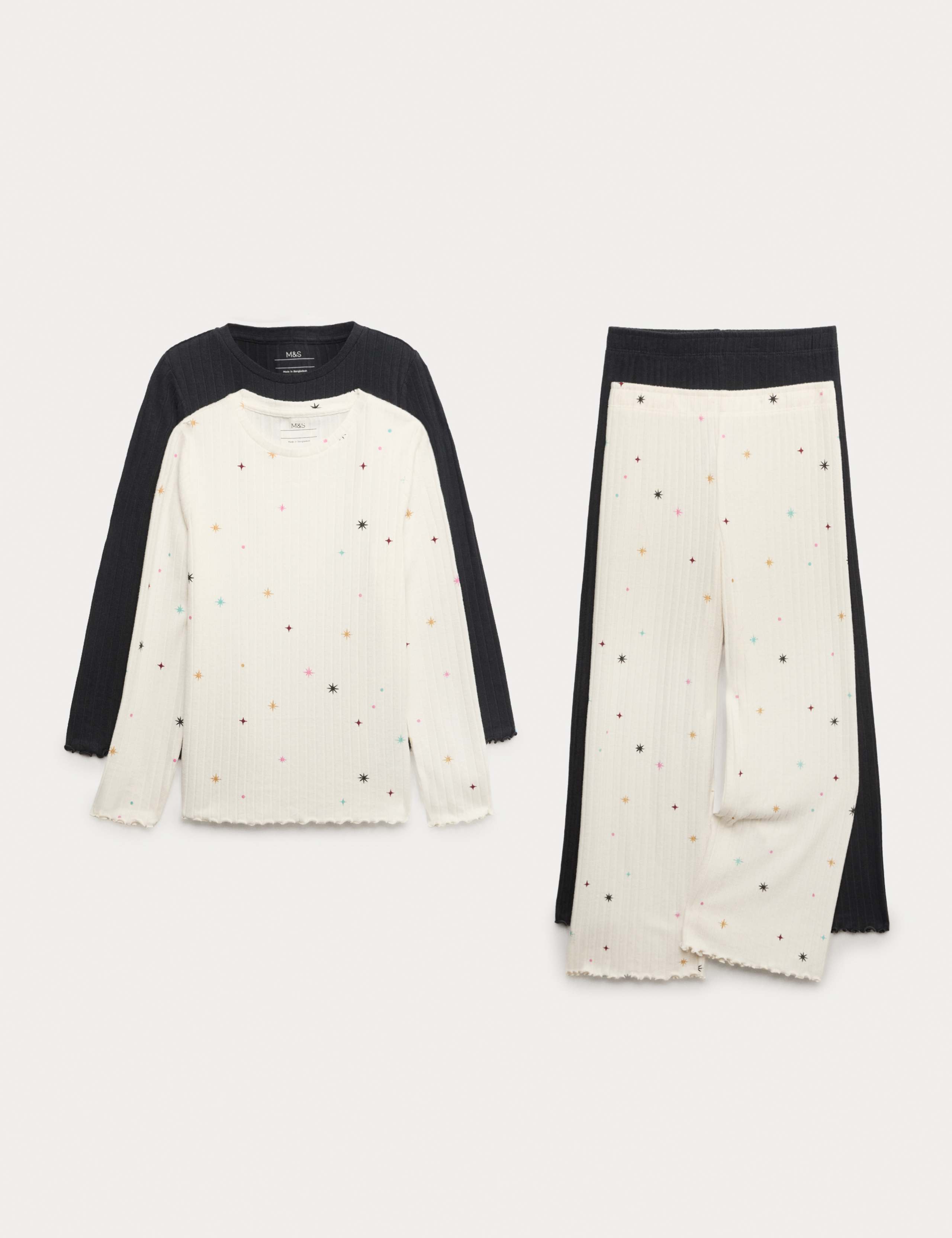 2 Pack Cosy Ribbed Celestial Pyjamas (1-16 Yrs) 1 of 2