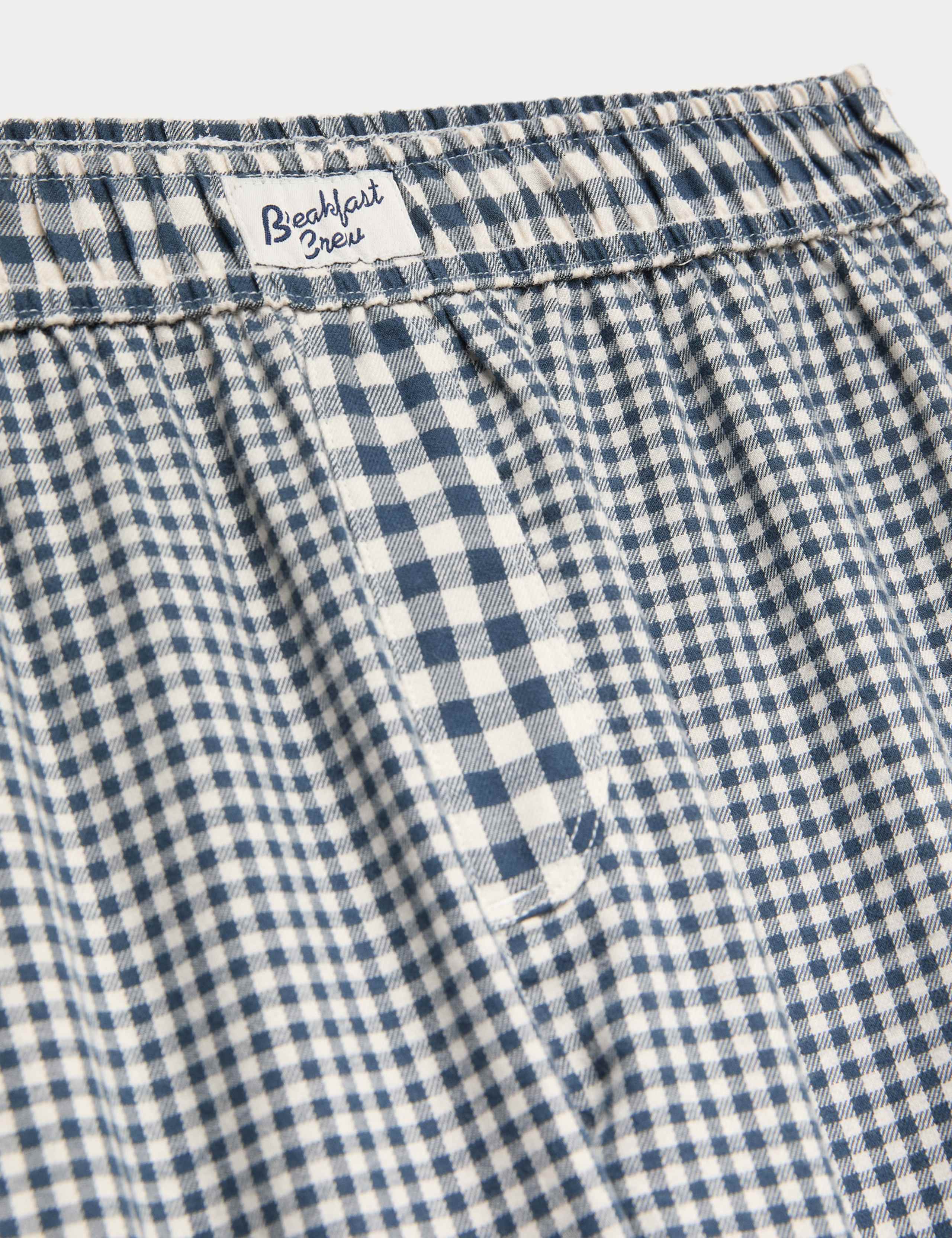 Pure Cotton Gingham Pyjama Bottoms (1-16 Yrs) 3 of 3