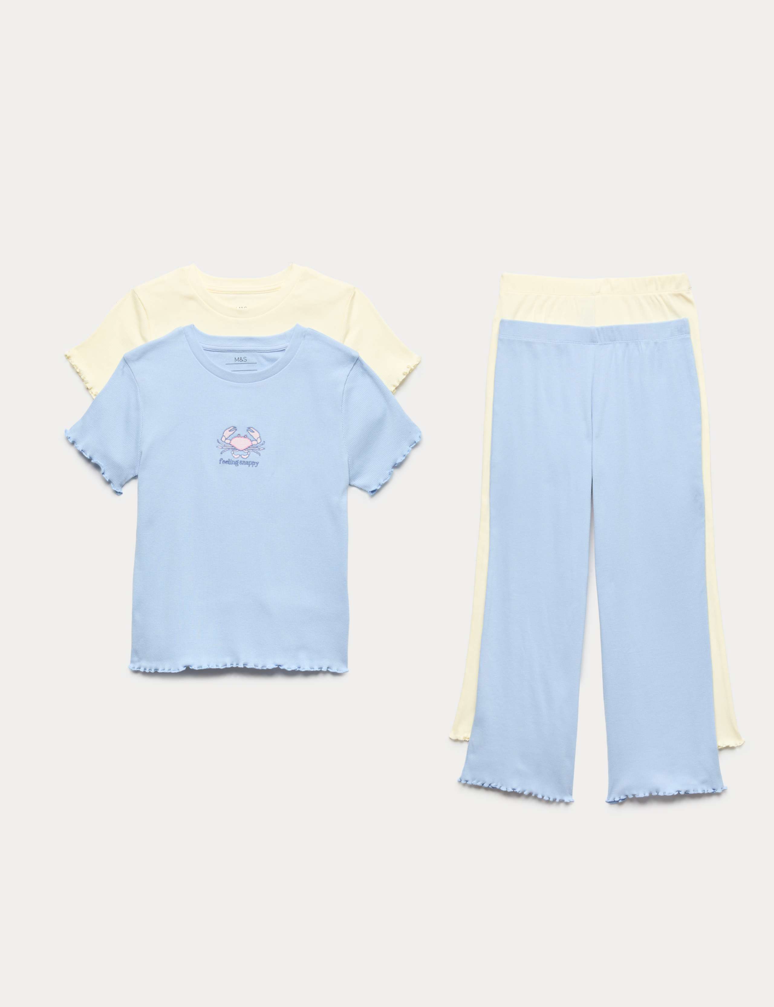 2 Pack Cotton Rich Pyjama Set (6-16 Yrs) 1 of 1