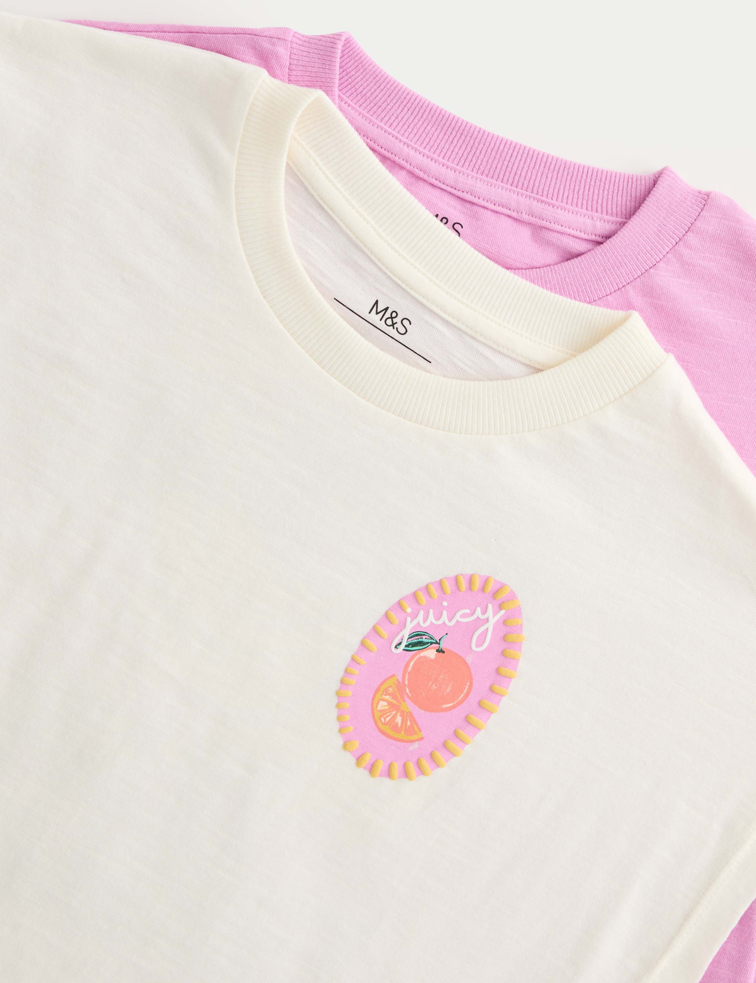 2 Pack Pure Cotton Fruit Short Pyjamas (6-16 Years) 2 of 3