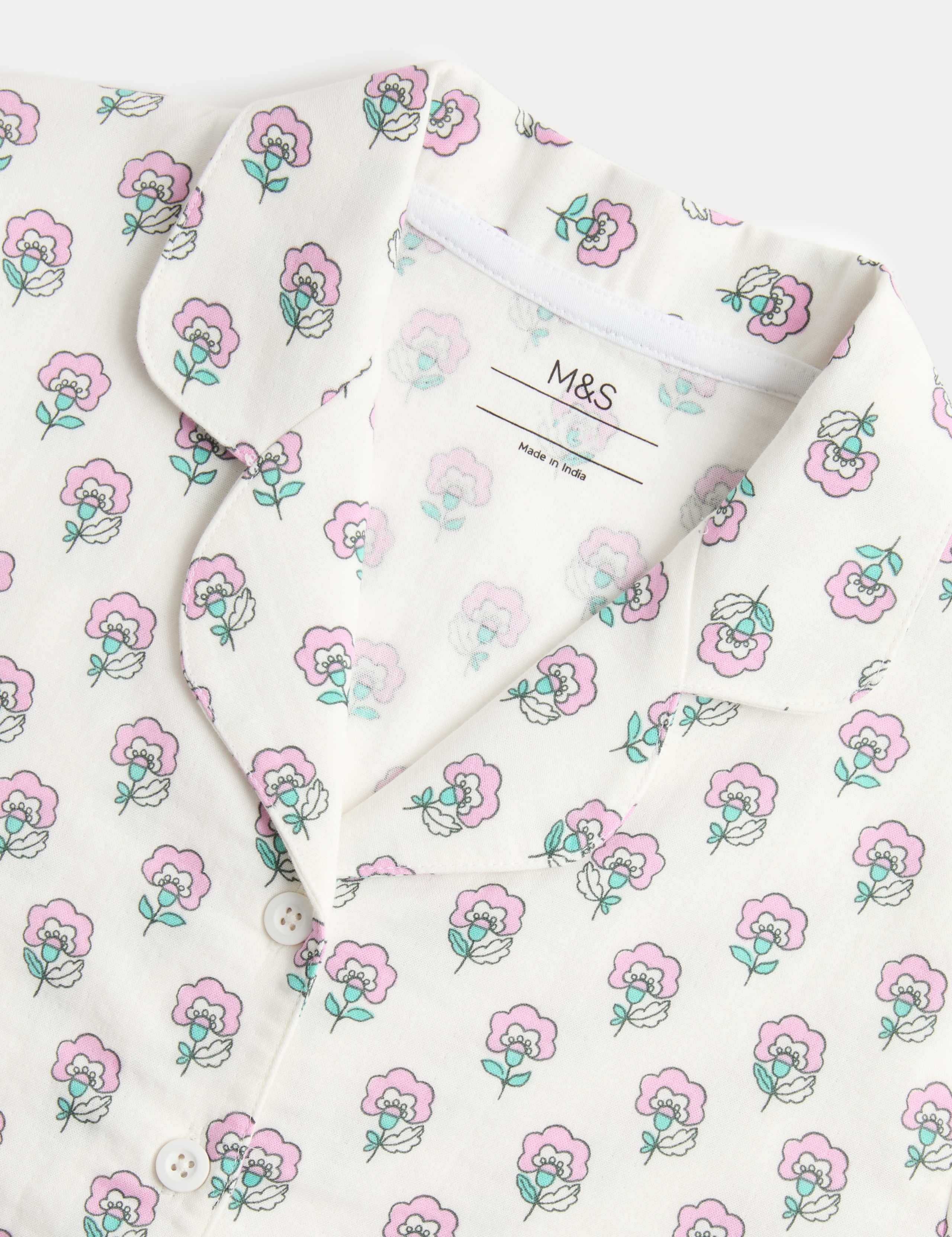 Pure Cotton Floral Print Pyjamas (6-16 Yrs) 3 of 3
