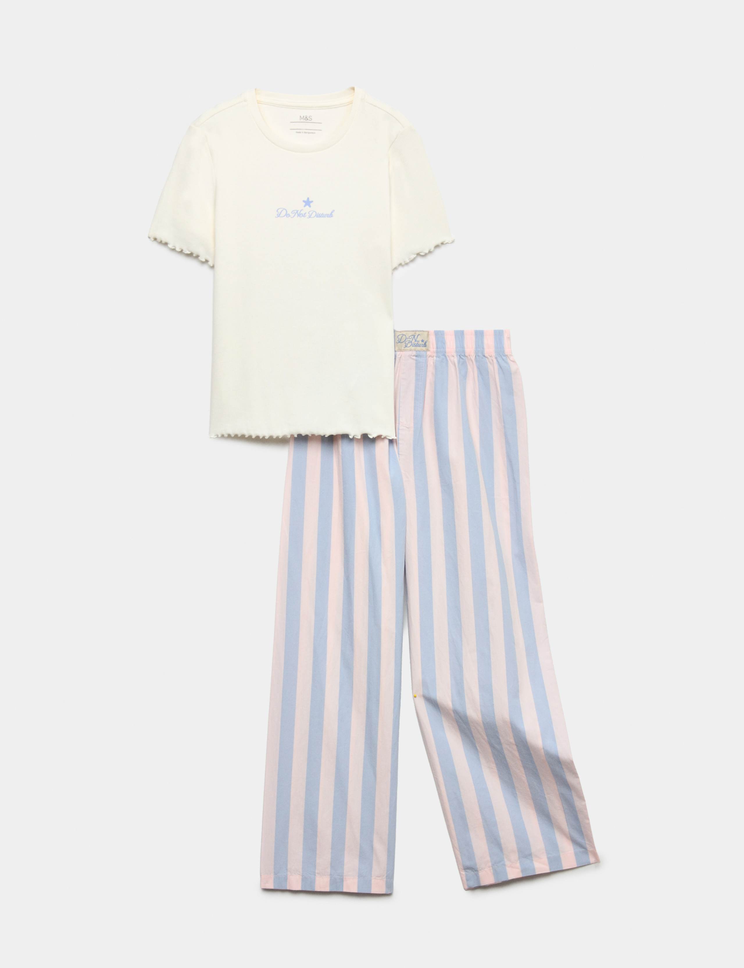 Cotton Rich Do Not Disturb Pyjamas (5-16 Yrs) 1 of 1