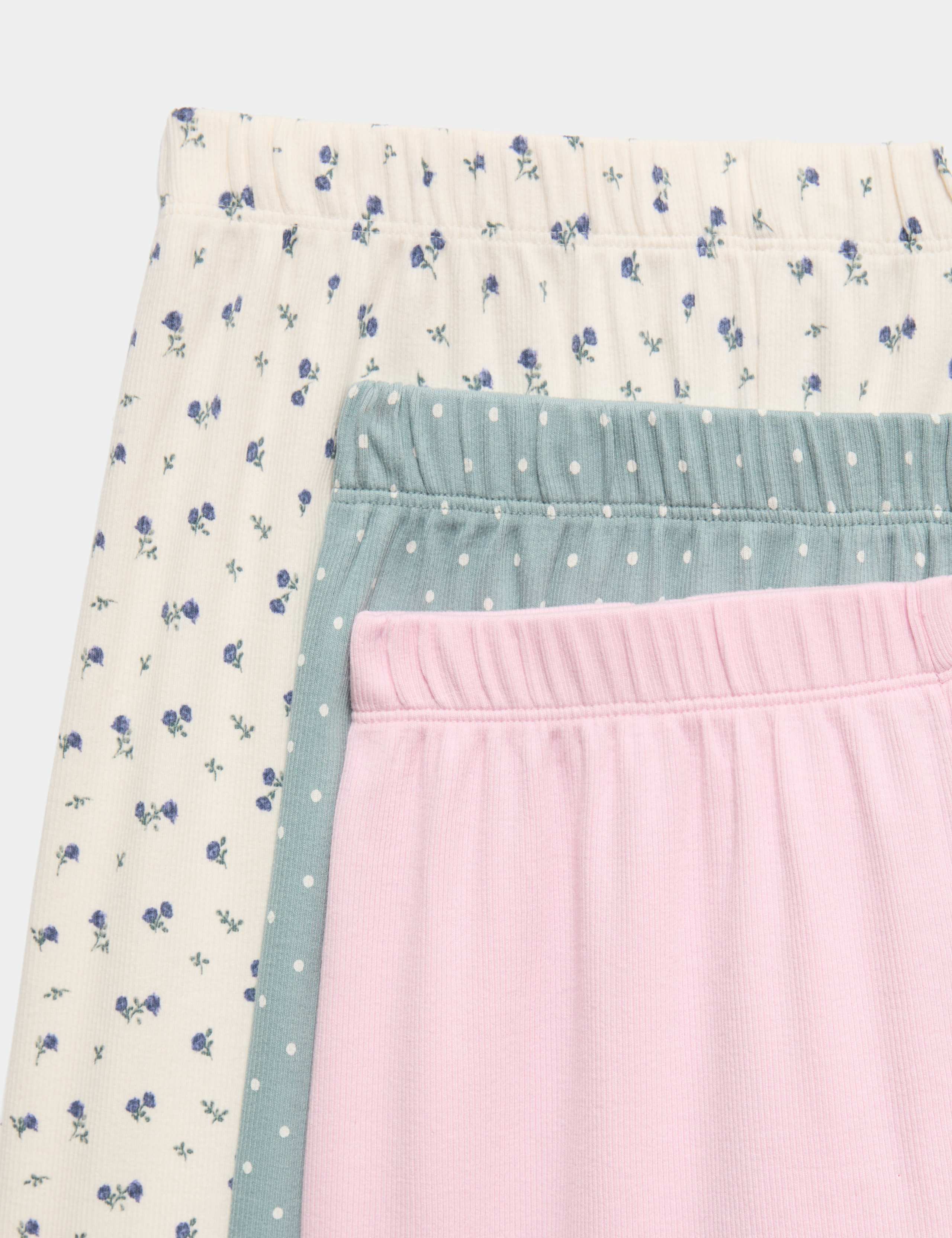 3 Pack Cotton Rich Ribbed Pyjamas (6-16 Yrs) 3 of 3