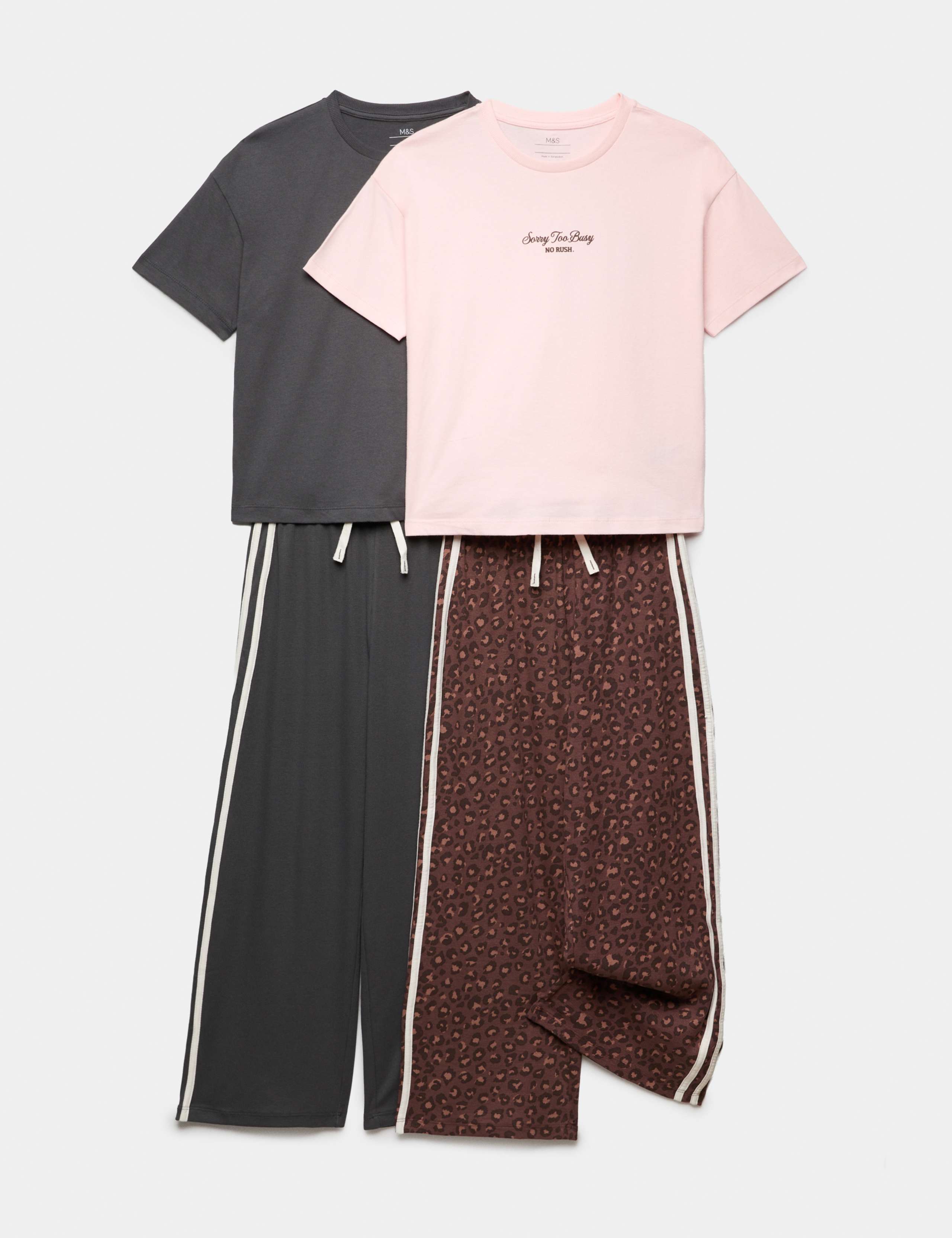 2 Pack Pure Cotton Pyjama Sets (6-16 Yrs) 1 of 3