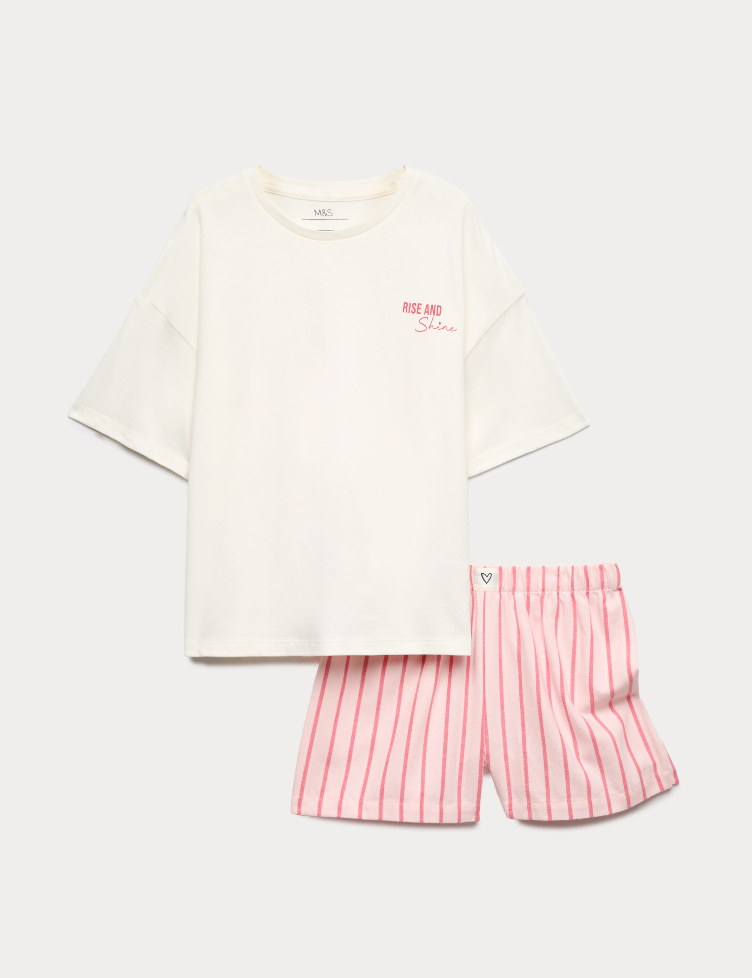 Pure Cotton Rise and Shine Short Pyjamas (6-16 Yrs) 1 of 2