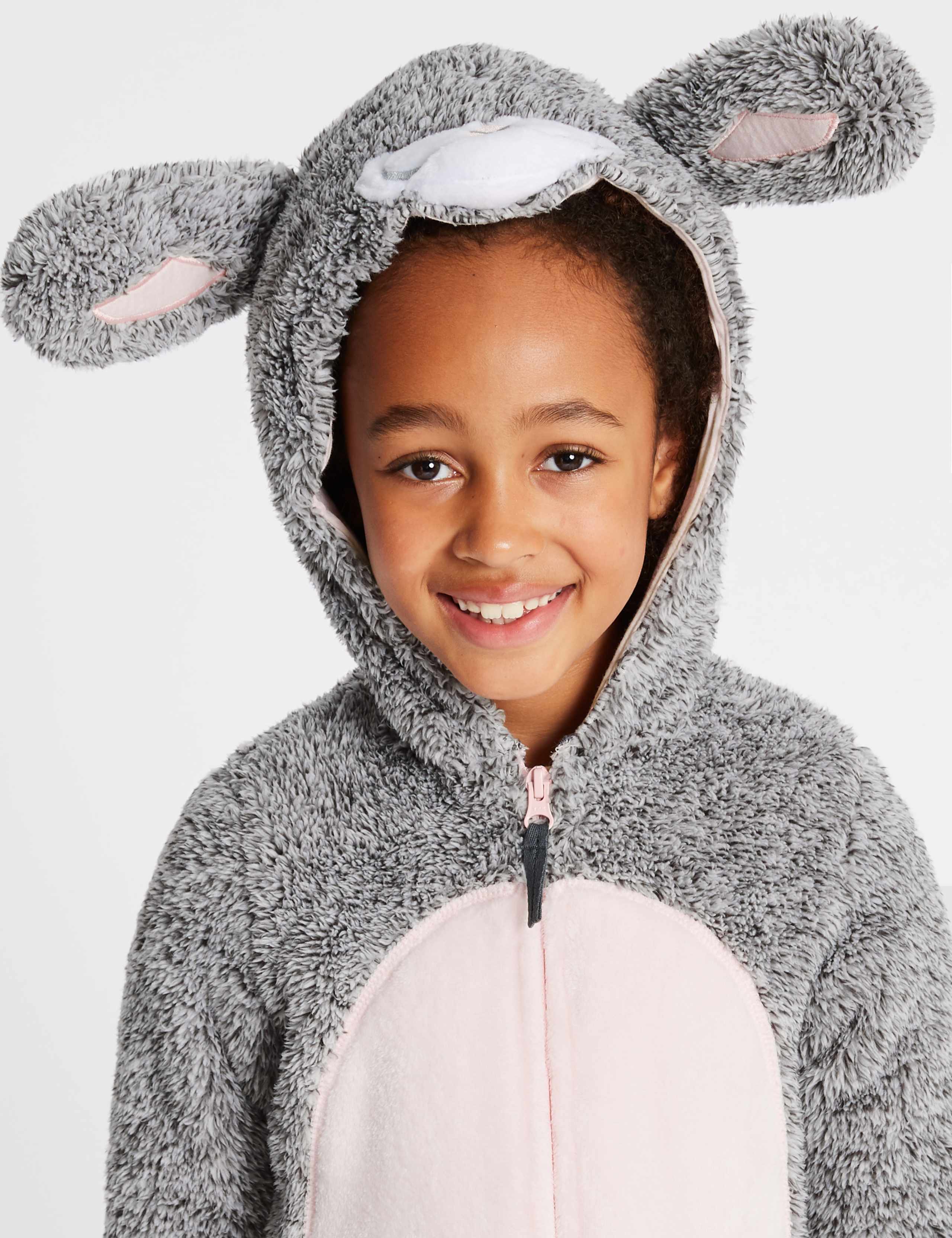 Bunny Hooded Onesie (1-16 Years) 1 of 8