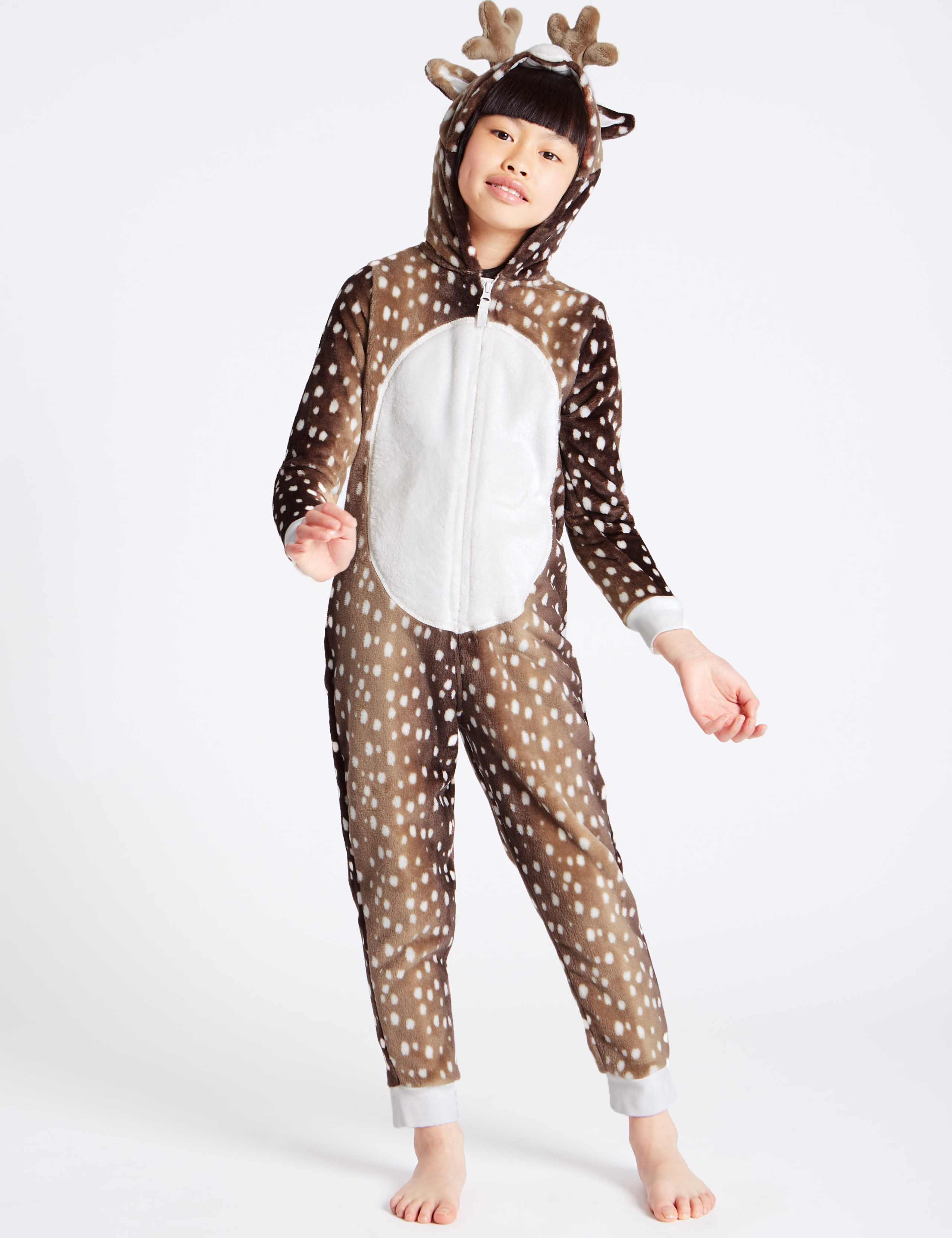 Reindeer Hooded Onesie (1-16 Years) 1 of 4