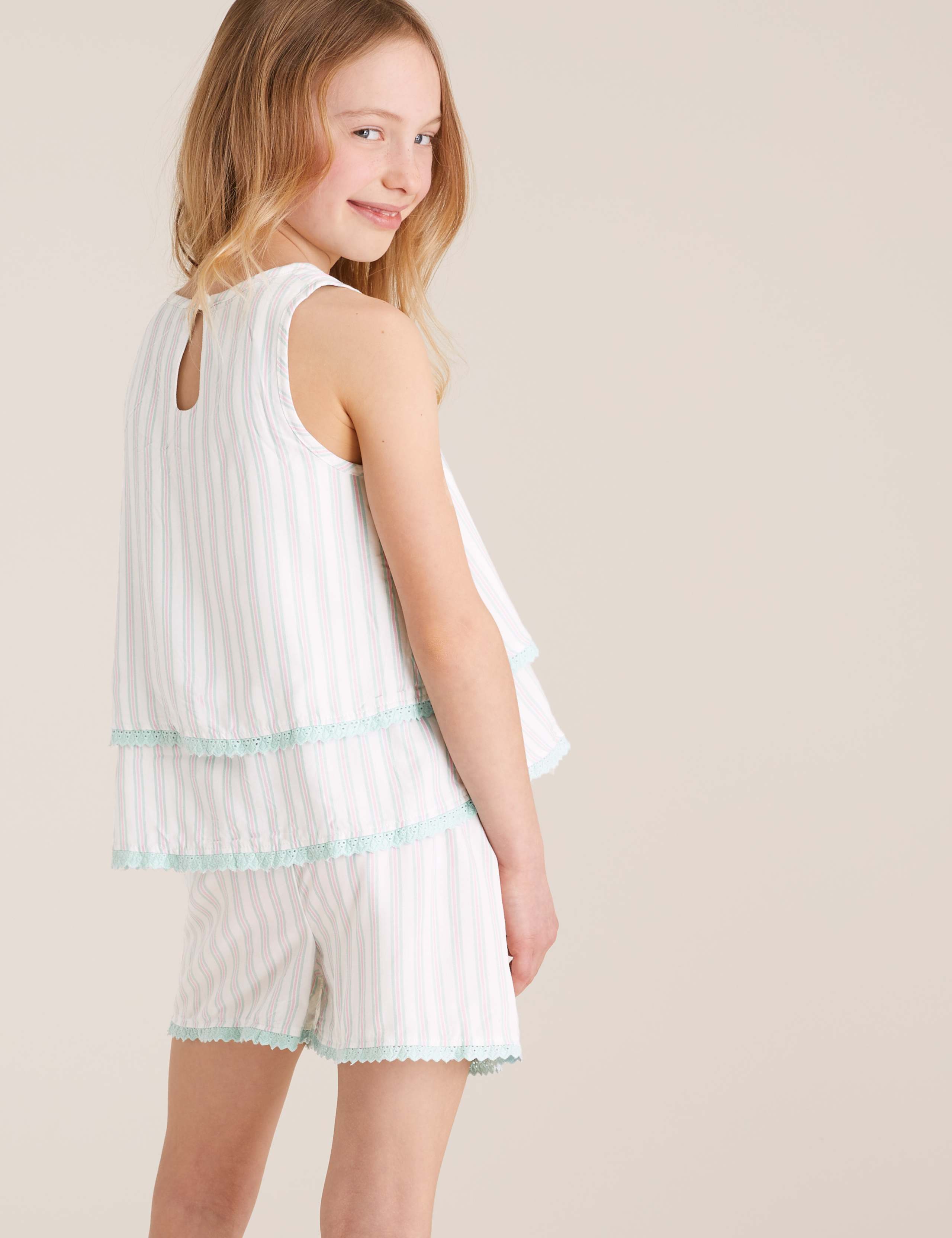 Striped Short Pyjama Set(6-16 Yrs) 3 of 4