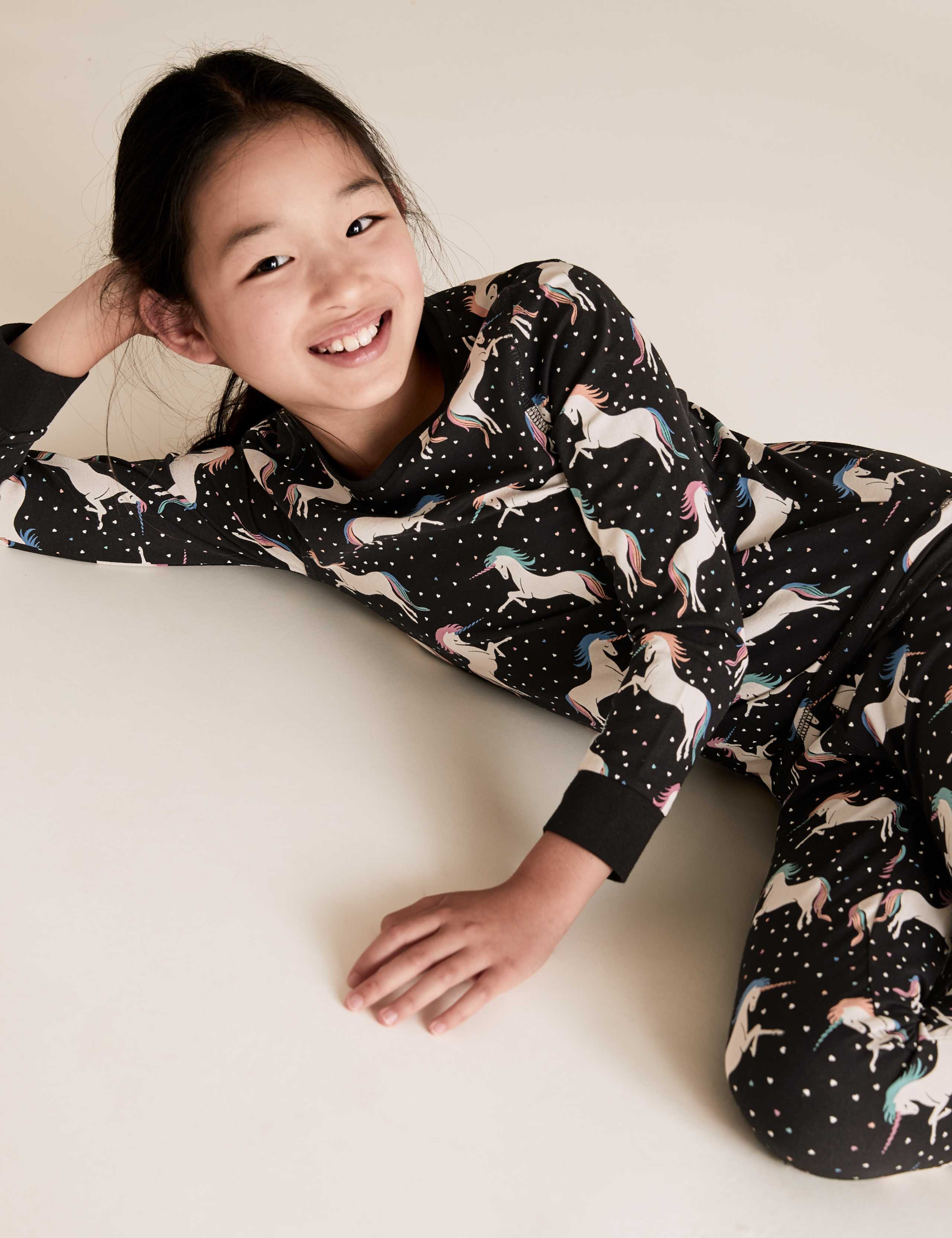 Cotton Rich Unicorn Print Pyjama Set (7-16 Yrs) 1 of 4