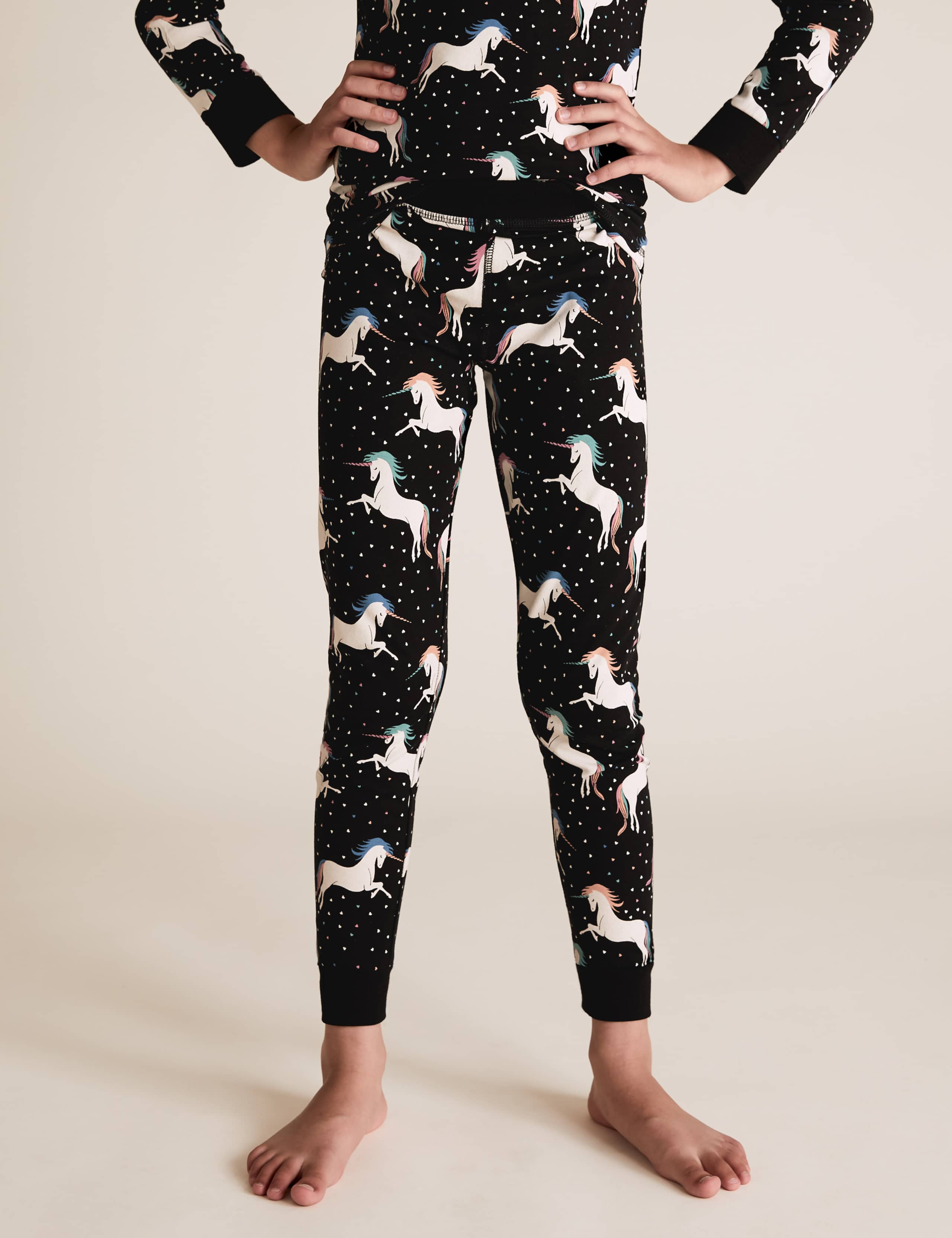 Cotton Rich Unicorn Print Pyjama Set (7-16 Yrs) 4 of 4