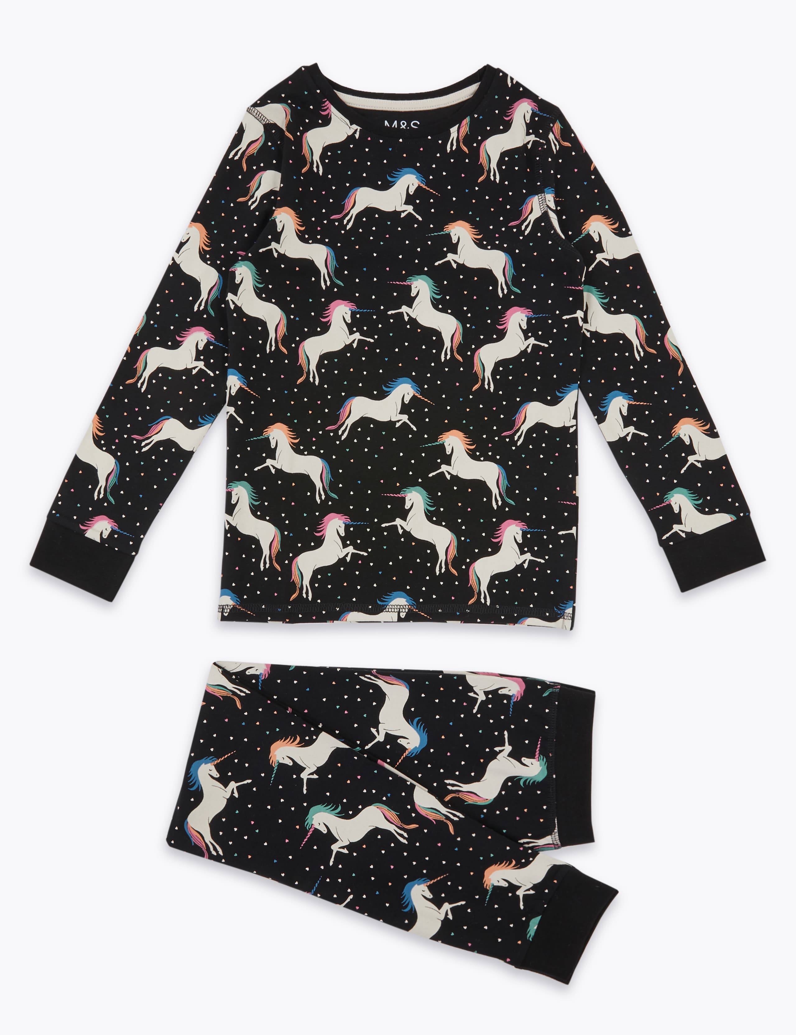 Cotton Rich Unicorn Print Pyjama Set (7-16 Yrs) 2 of 4