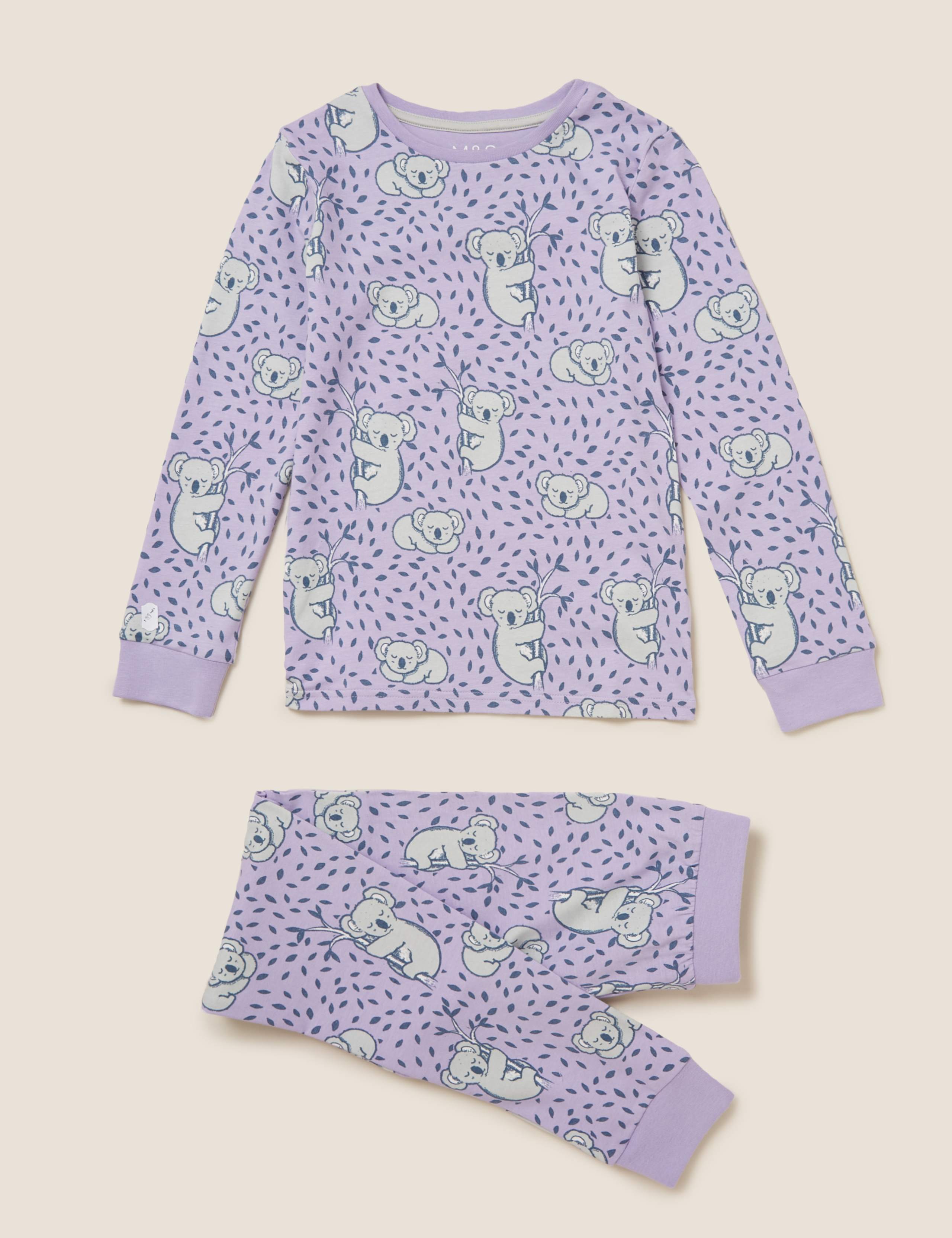 Cotton Koala Print Pyjama Set (7-16 Yrs) 1 of 1