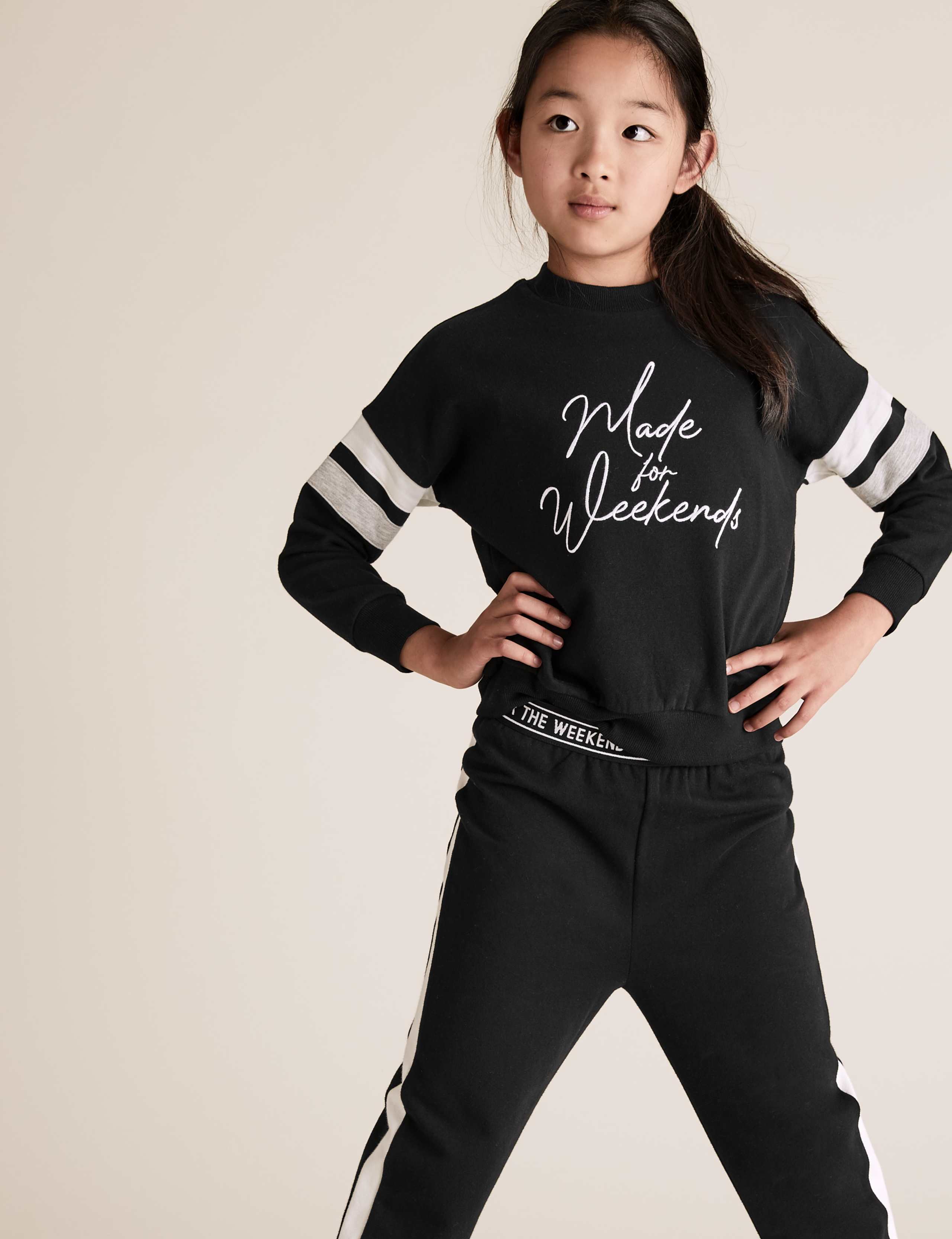 Slogan Lounge Pyjama Set (6-16 Yrs) 1 of 4