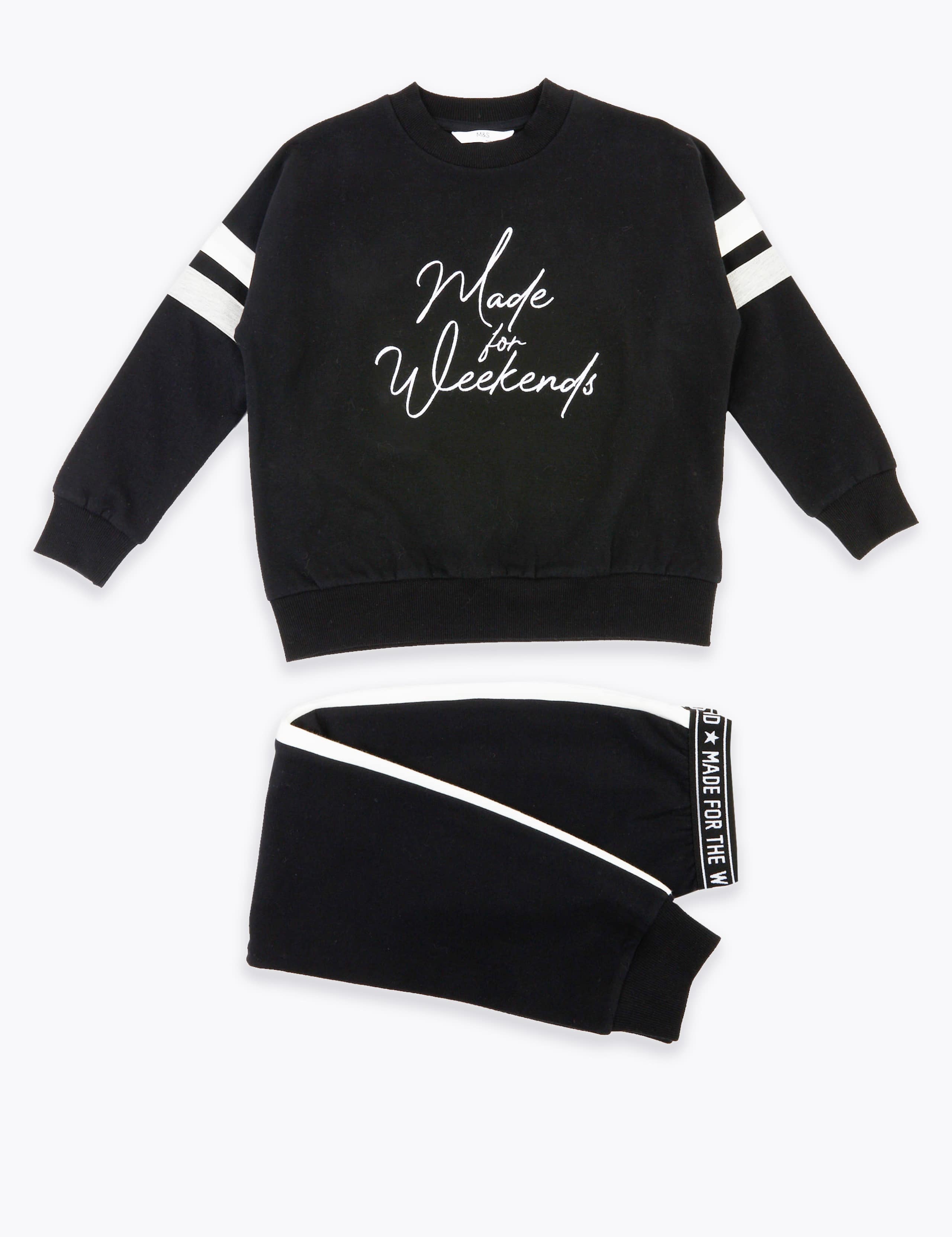 Slogan Lounge Pyjama Set (6-16 Yrs) 2 of 4