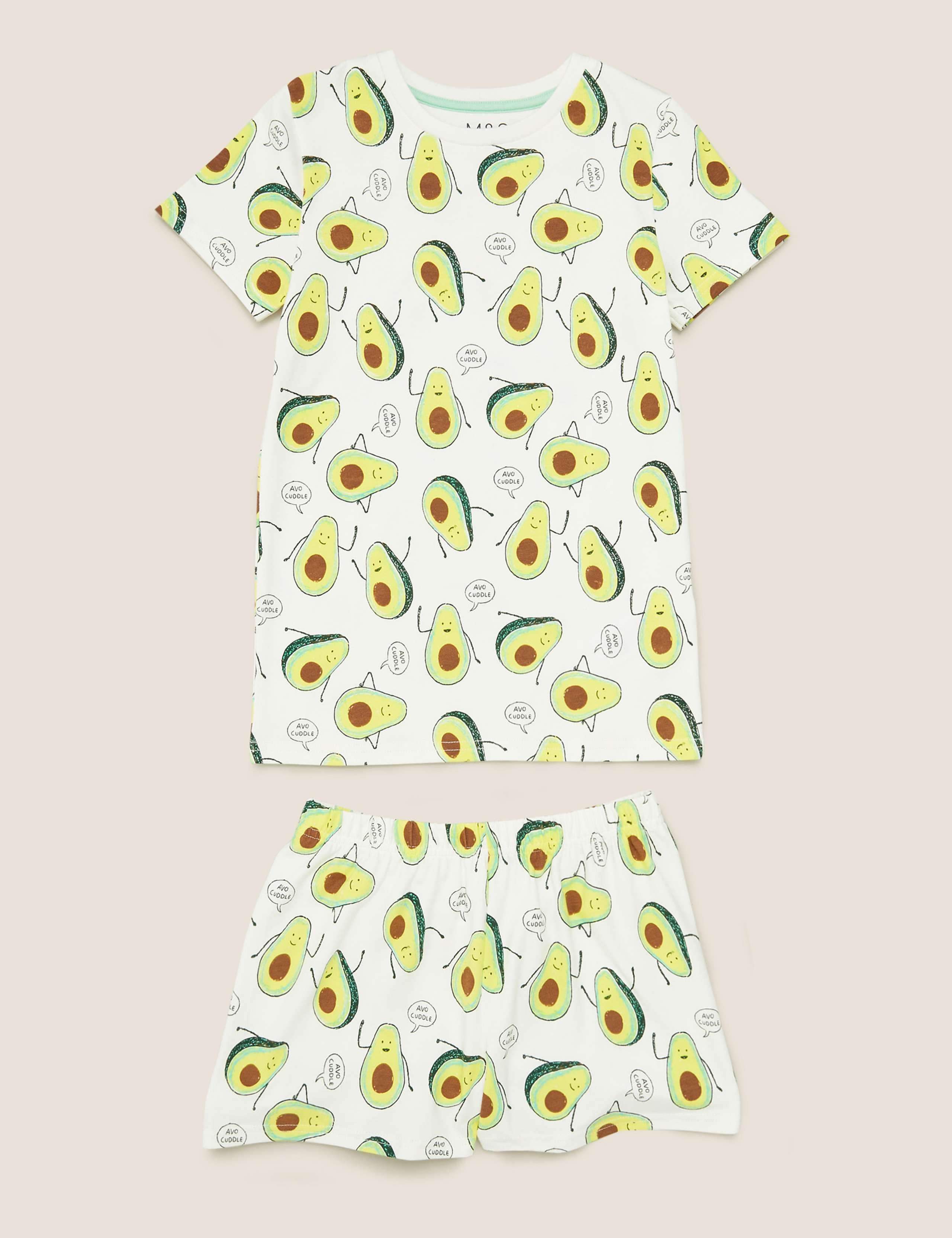 Cotton Avocado Short Pyjama Set (7-16 Yrs) 2 of 4