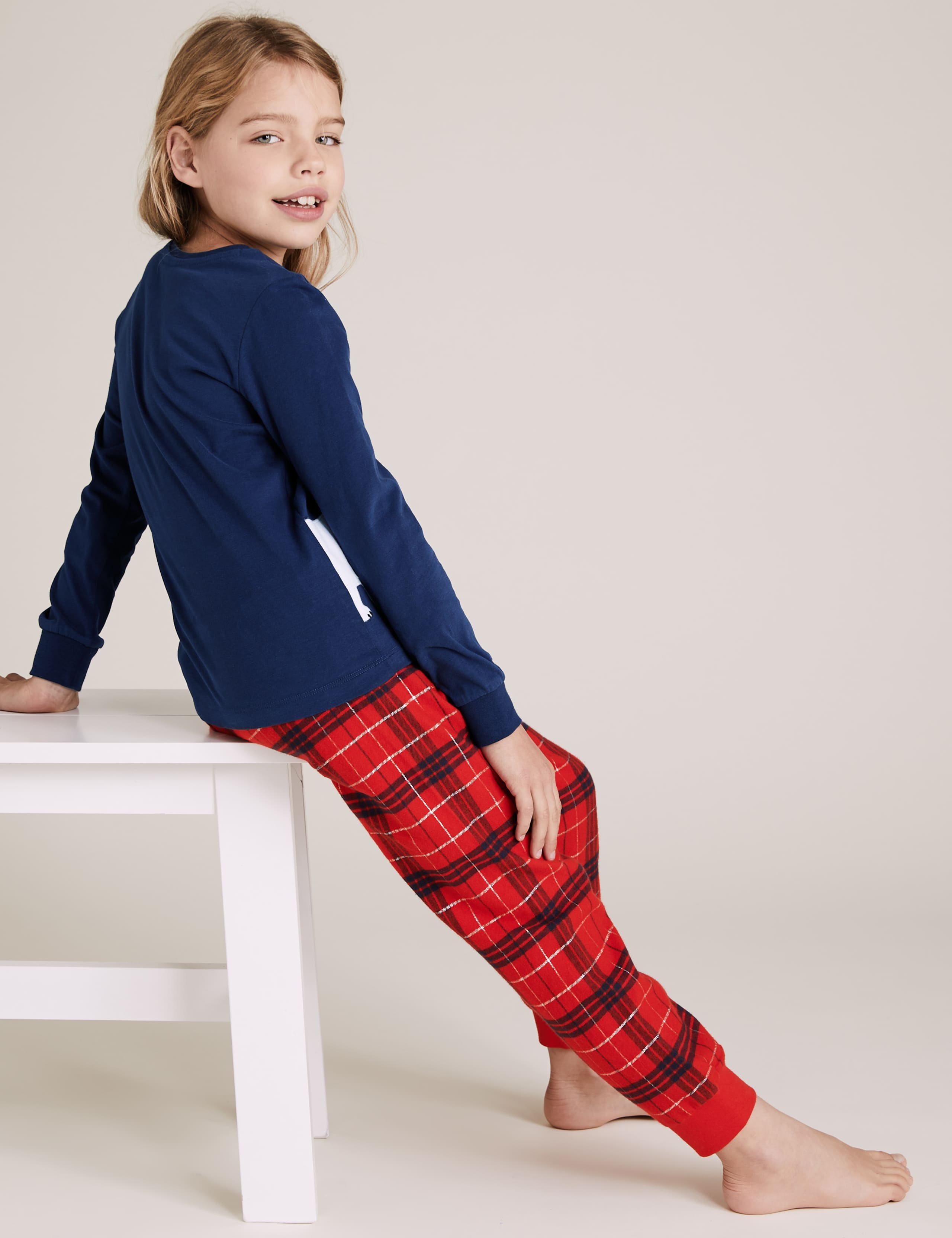 Cotton Polar Bear Pyjama Set (6-16 Yrs) 3 of 4