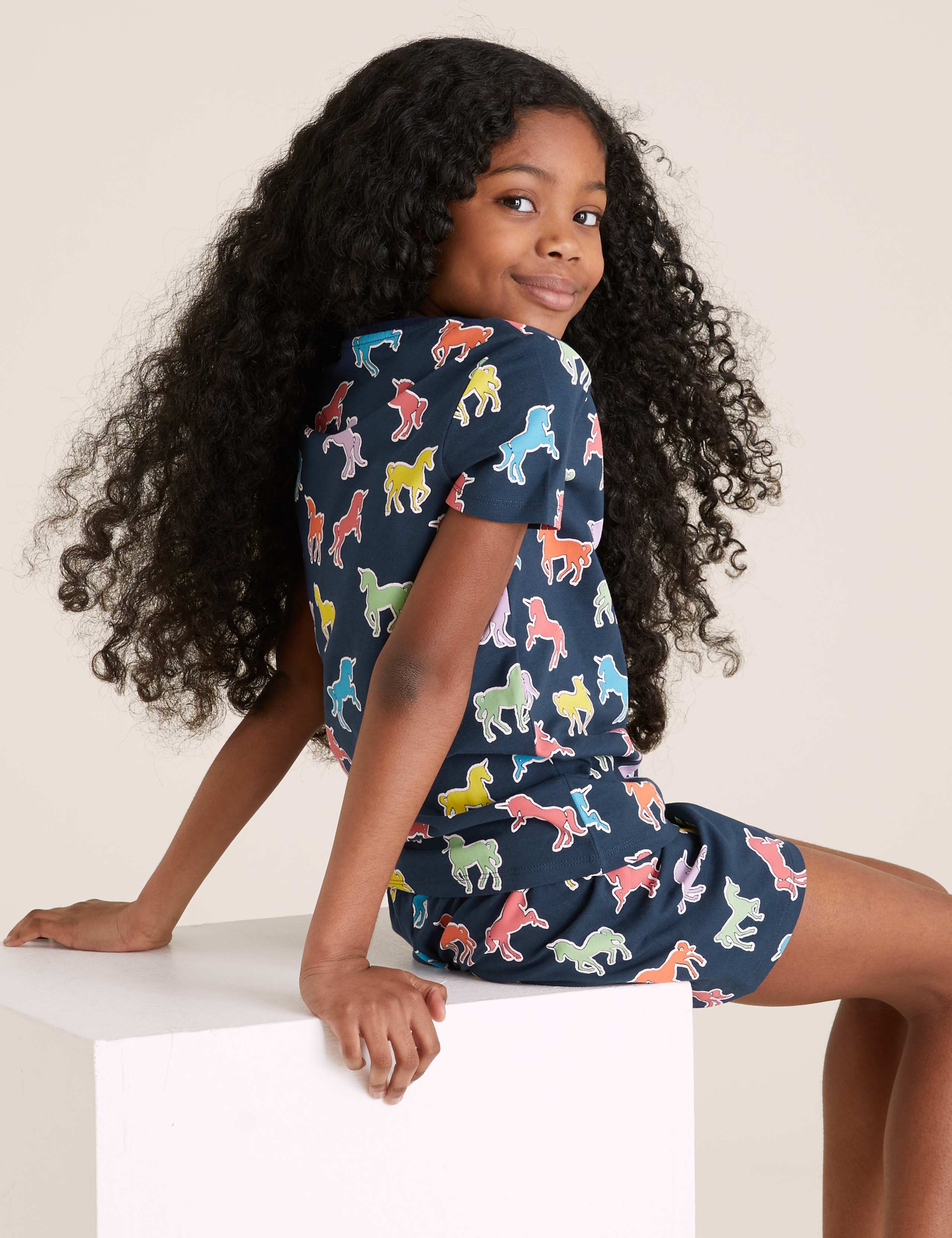 Cotton Unicorn Short Pyjama Set (7-16 Yrs) 3 of 4