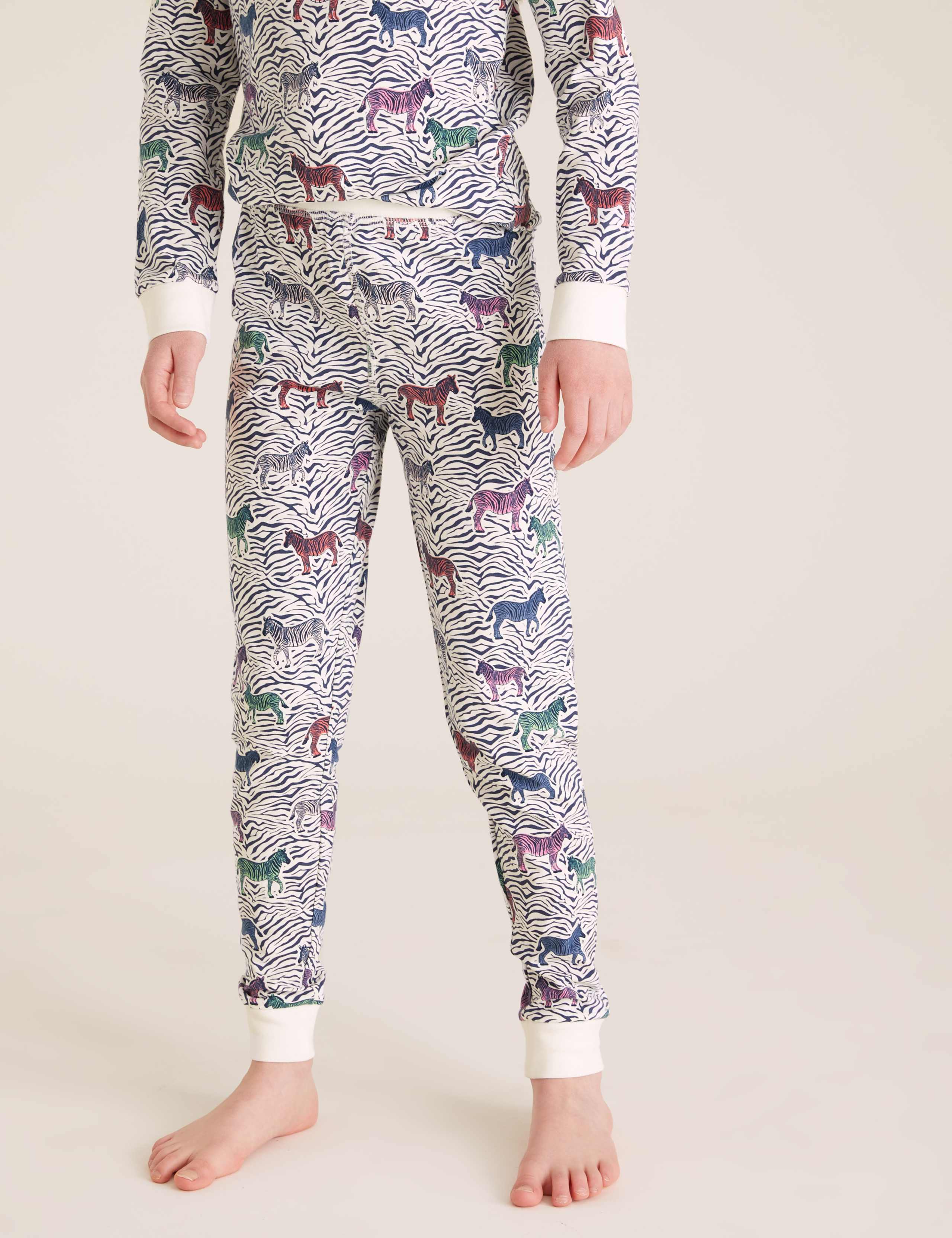 Cotton Zebra Print Pyjama Set (7-16 Yrs) 4 of 4