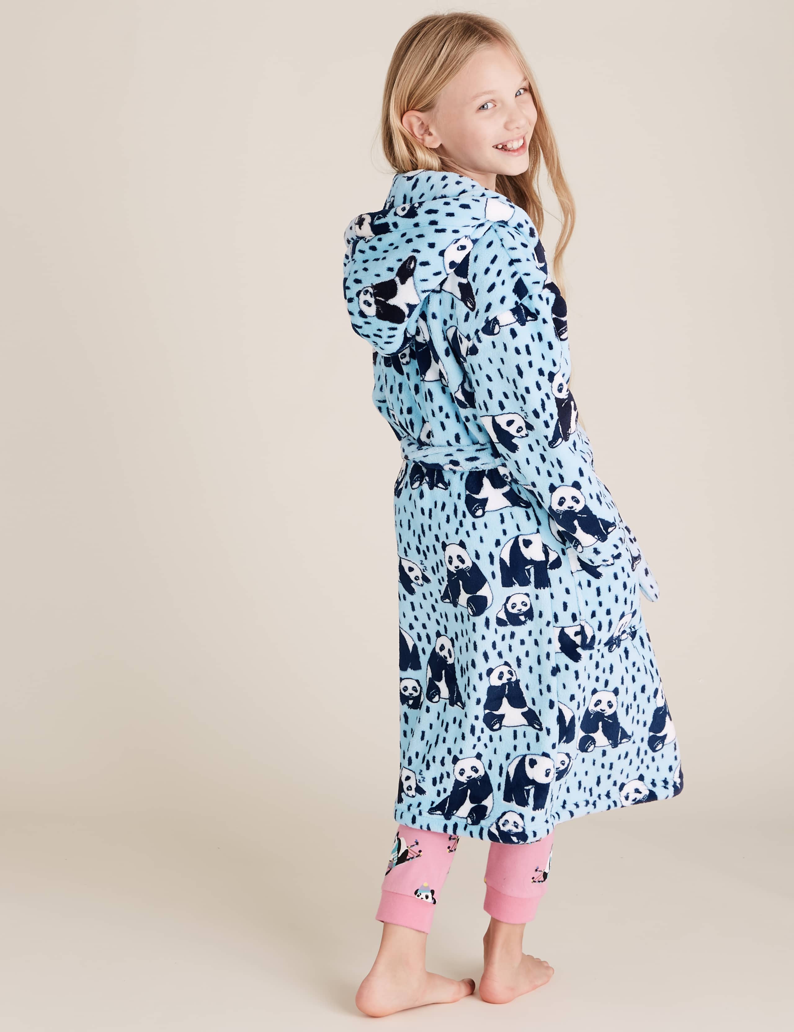 Fleece Panda Print Dressing Gown (6-16 Yrs) 4 of 4