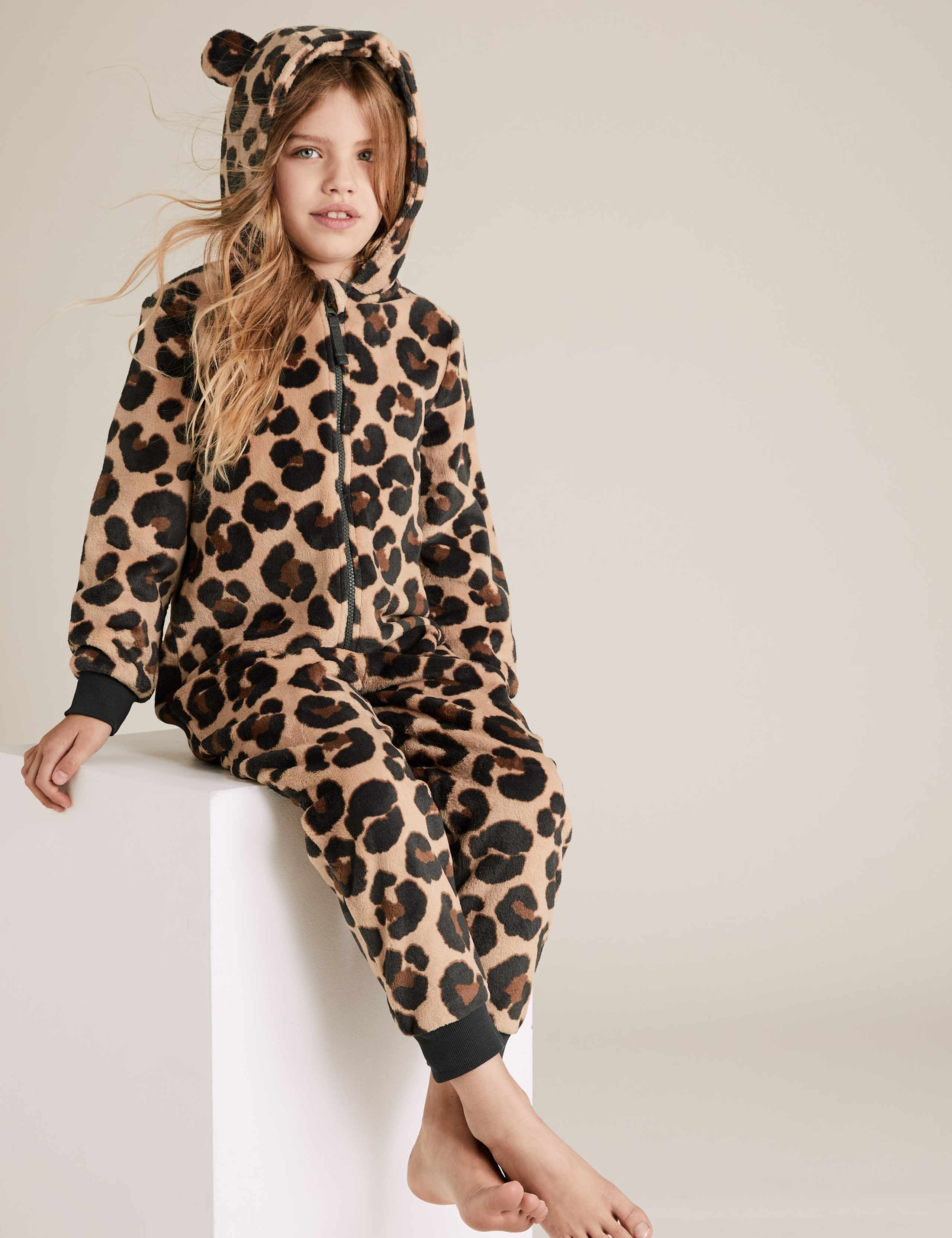 Fleece Leopard Onesie (6-16 Years) 3 of 4