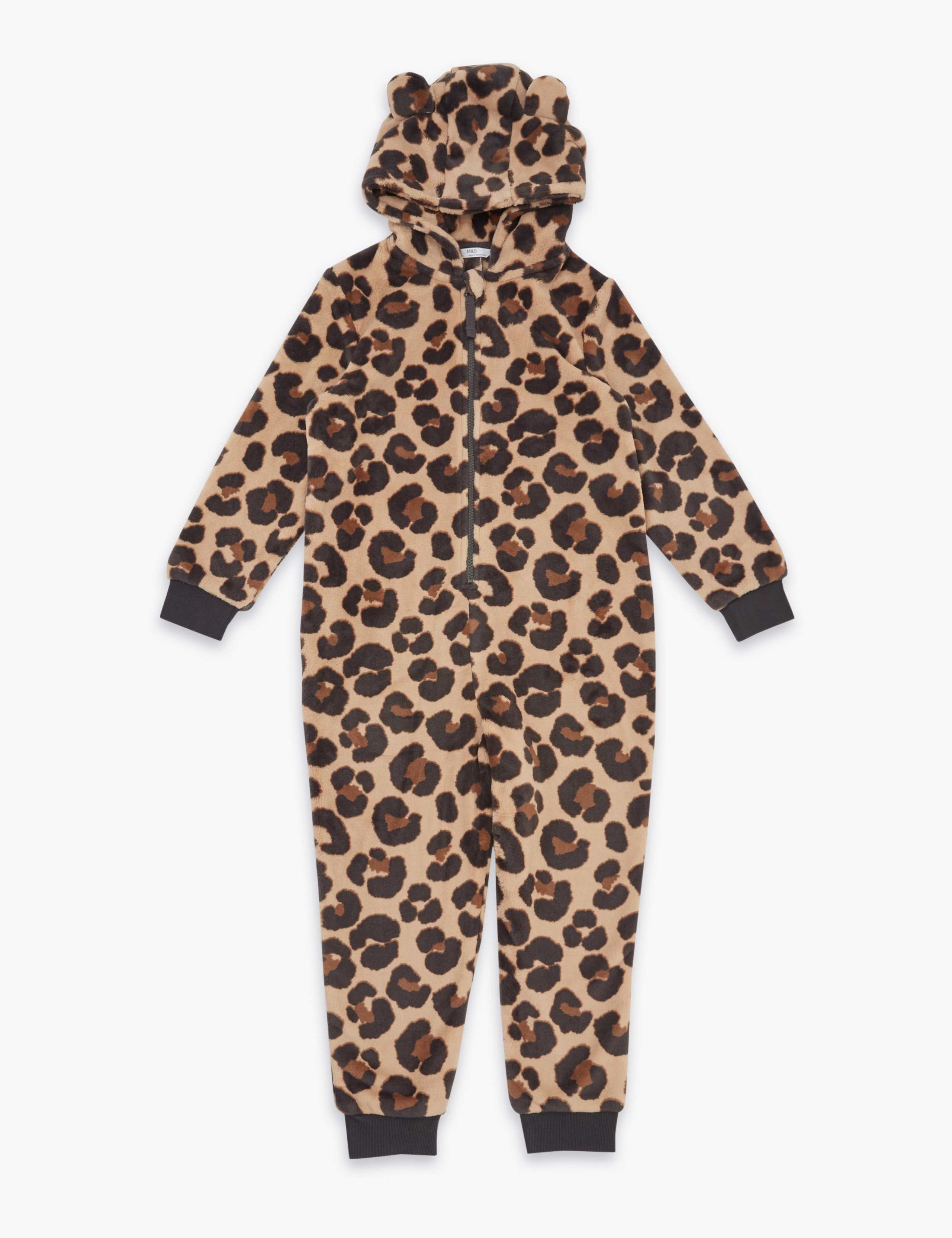 Fleece Leopard Onesie (6-16 Years) 2 of 4
