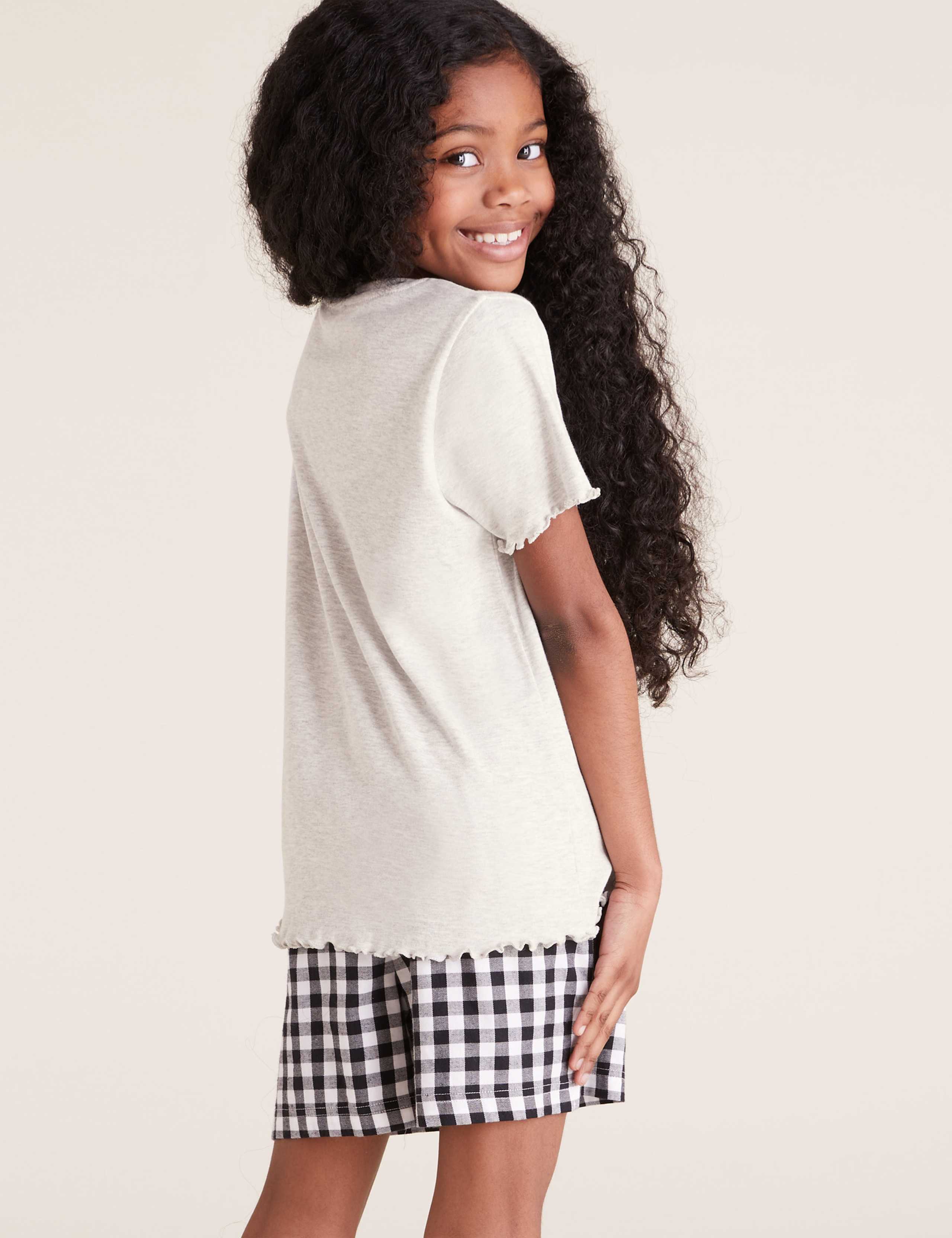 2pk Cotton Checked Short Pyjama Sets (6-16 Yrs) 4 of 5
