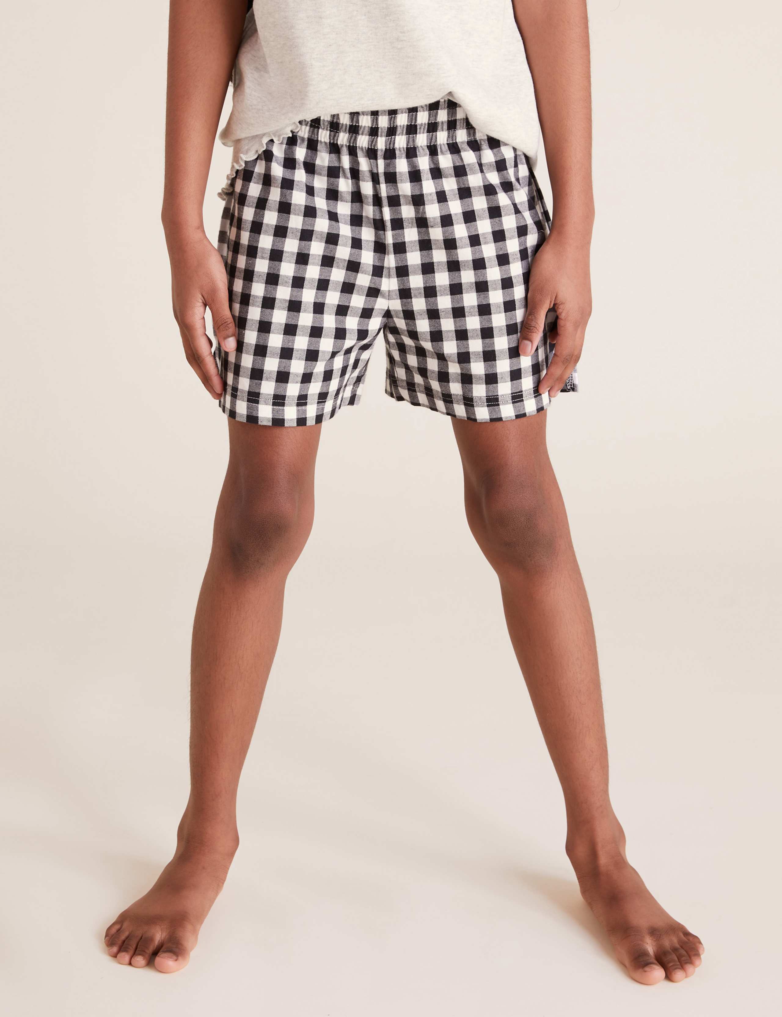 2pk Cotton Checked Short Pyjama Sets (6-16 Yrs) 5 of 5