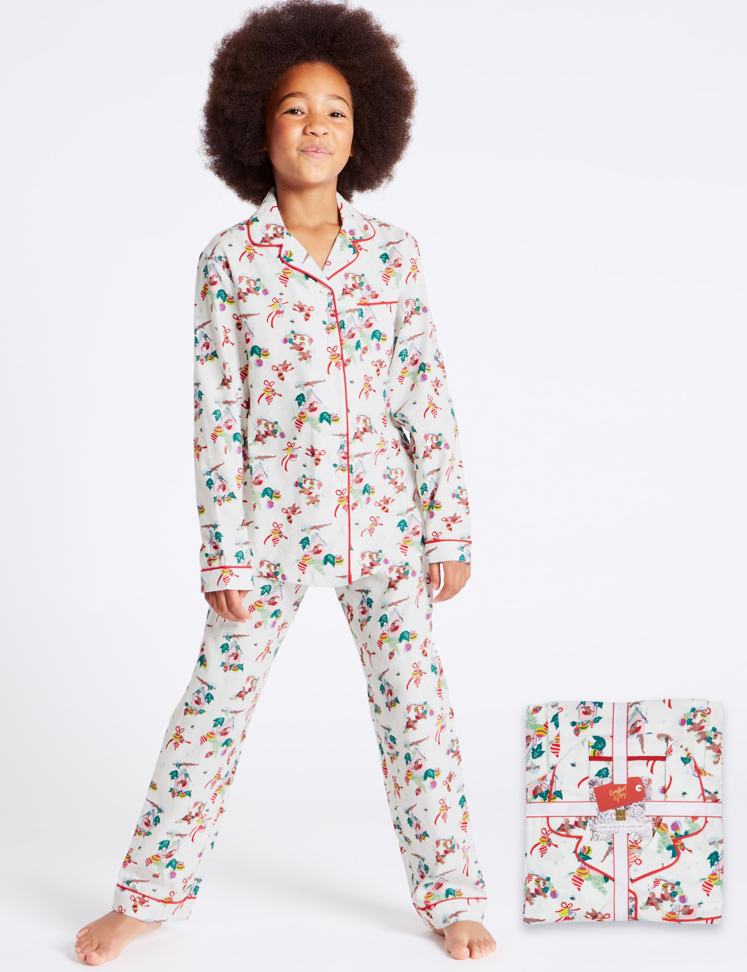 Pure Cotton Robin Pyjamas (1-16 Years) 1 of 5