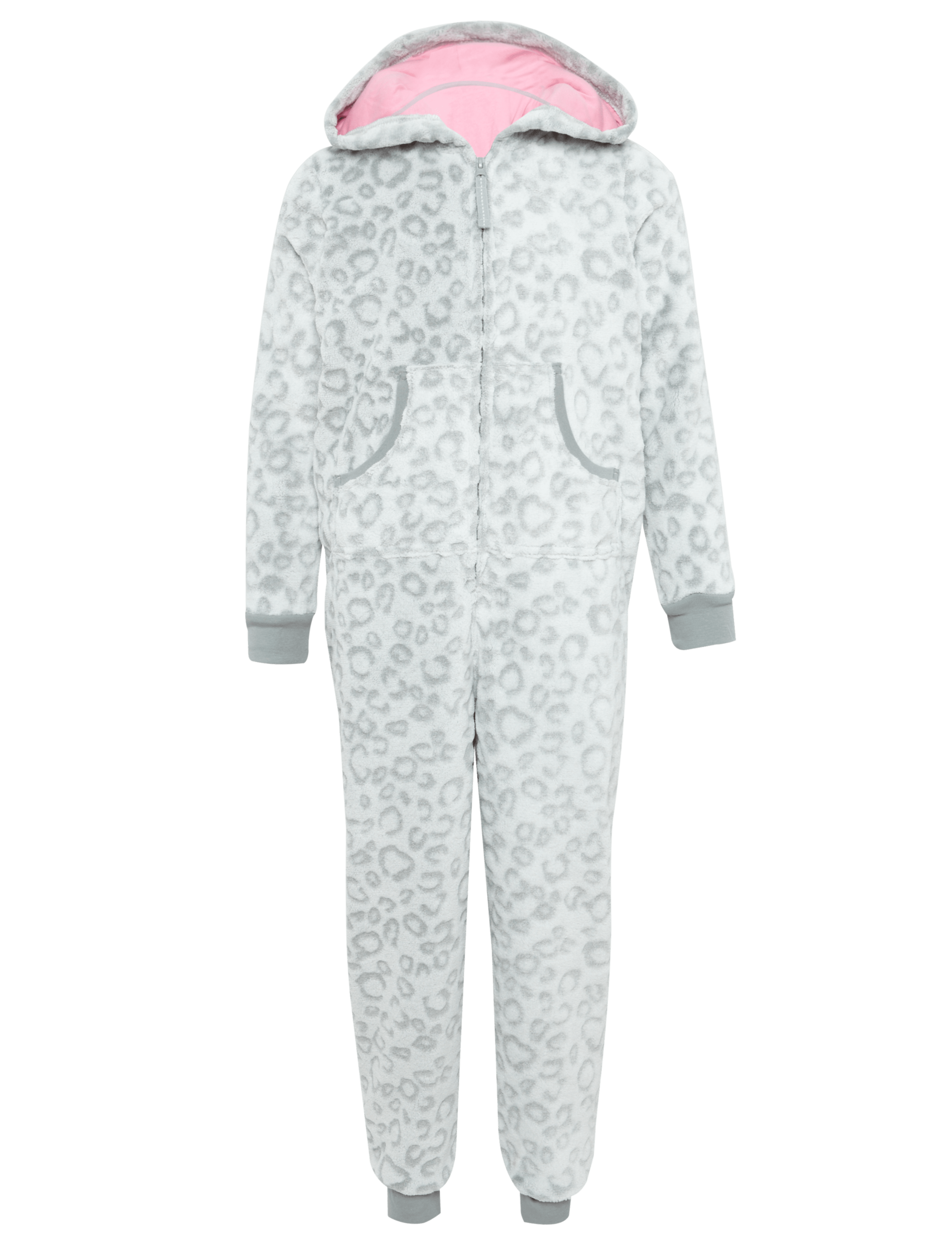 Hooded Burnout Leopard Print Fleece Soft & Cosy Onesie (5-14 Years) 2 of 6