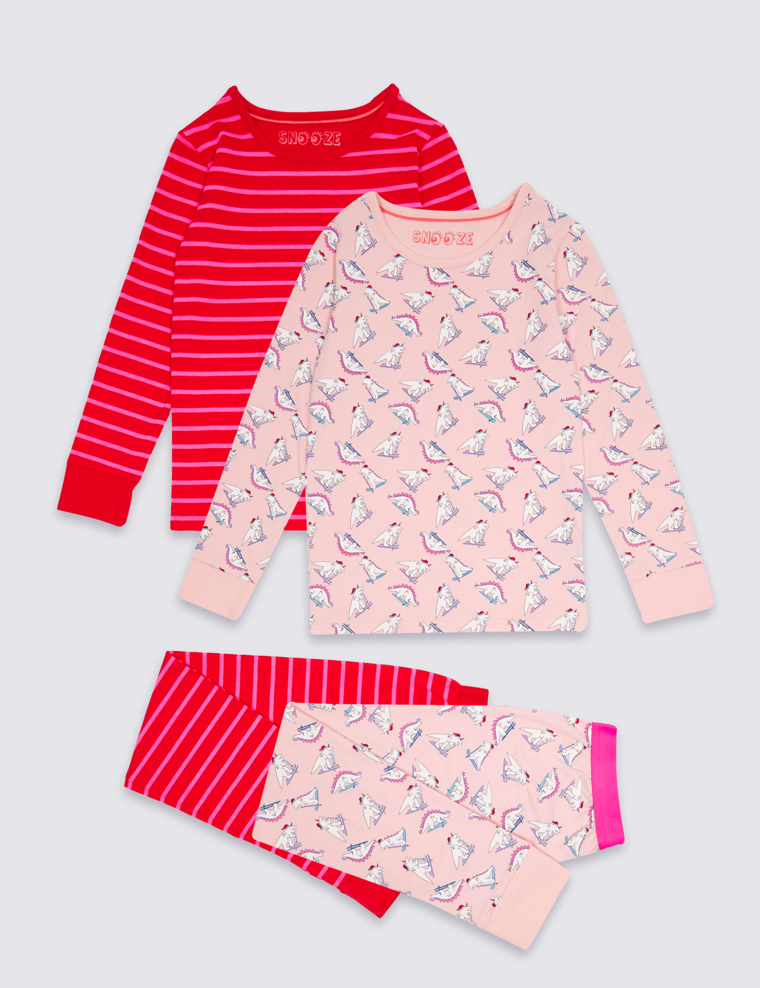 2 Pack Cotton Rich Pyjamas (3-16 Years) 2 of 6