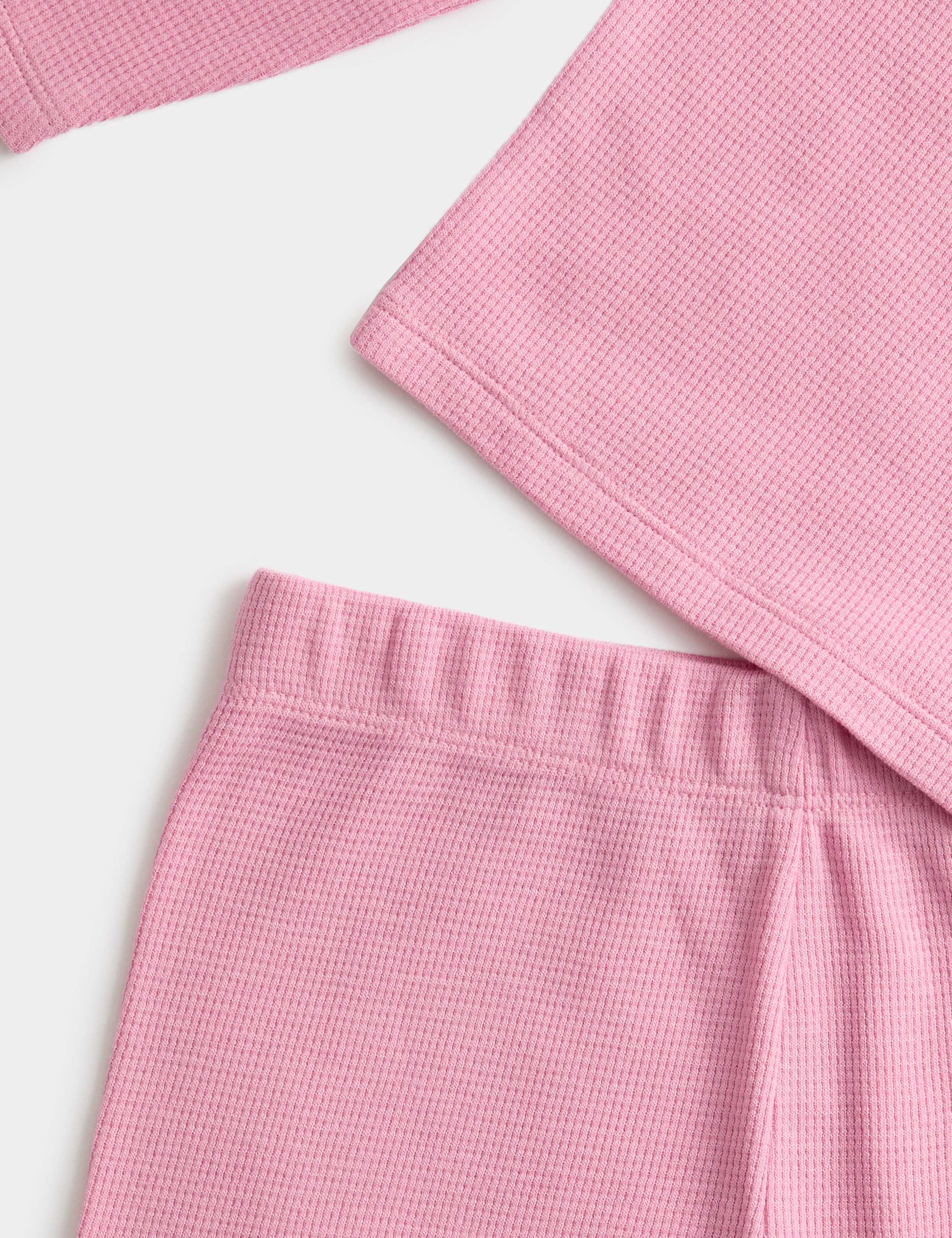 Pure Cotton Waffle Pyjamas (1-16 Yrs) 2 of 2