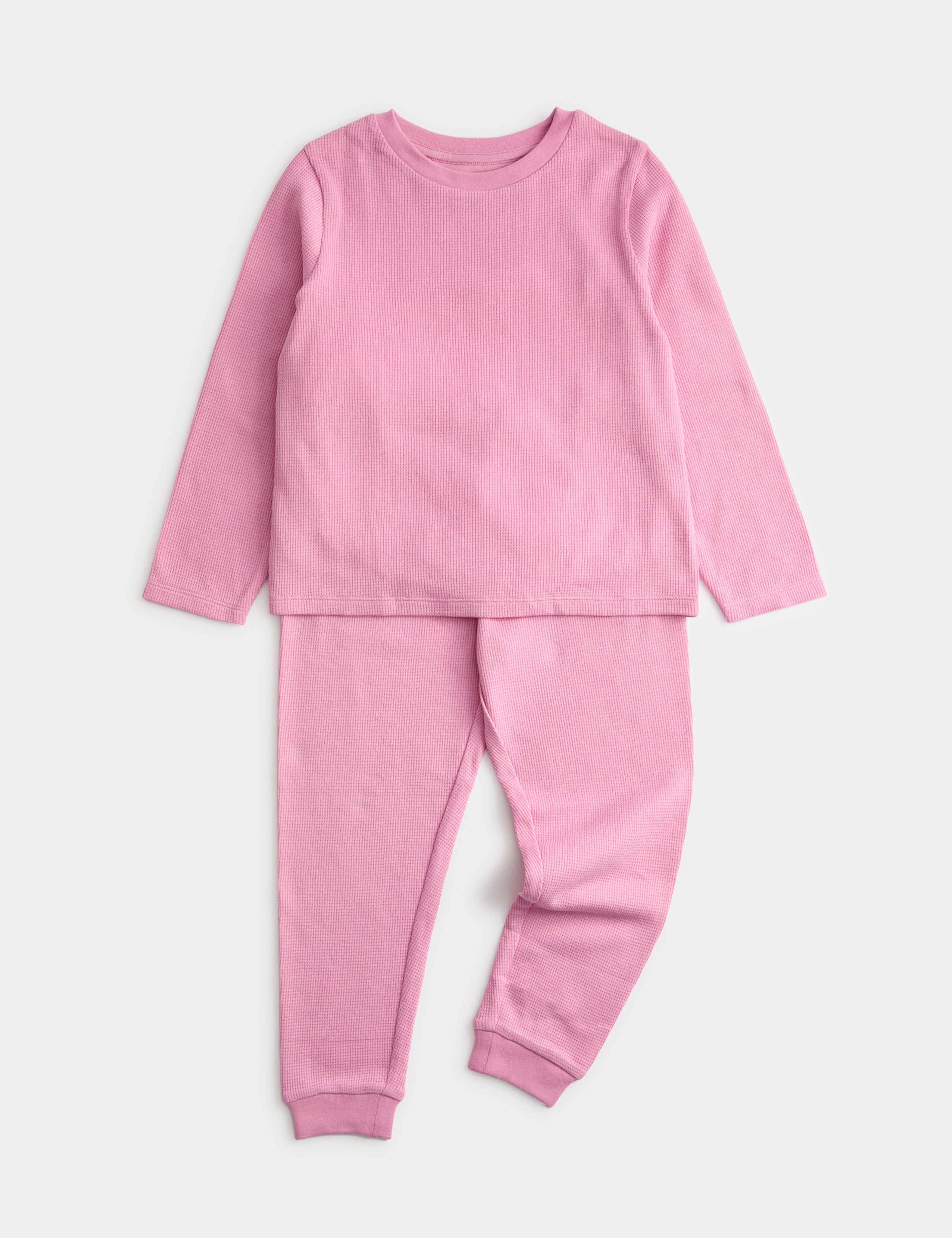 Pure Cotton Waffle Pyjamas (1-16 Yrs) 1 of 2