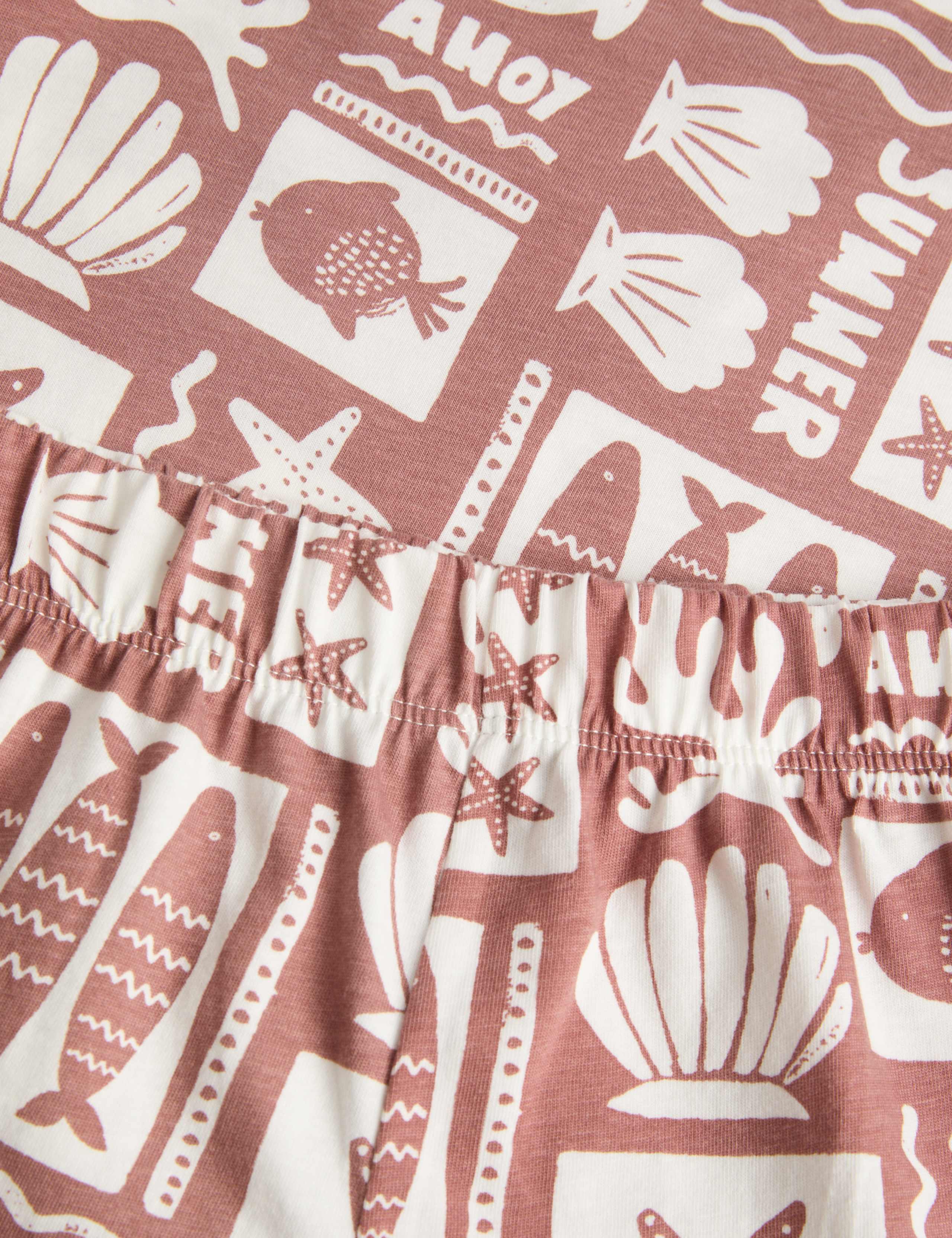 Kids Sealife Graphic Short Pyjamas (1-8 Yrs) 2 of 2