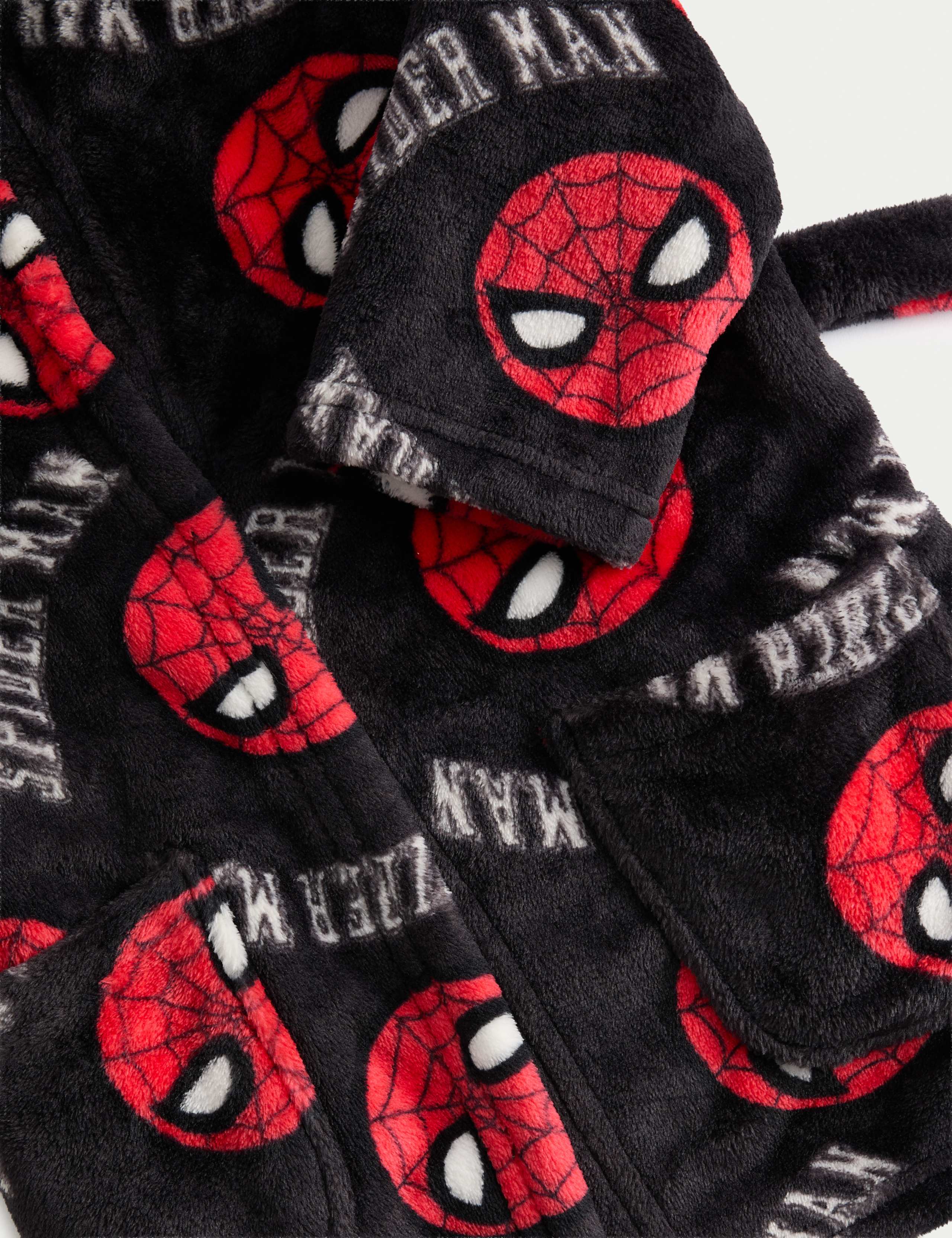 Fleece Spider-Man™ Dressing Gown (1-8 Yrs) 3 of 3