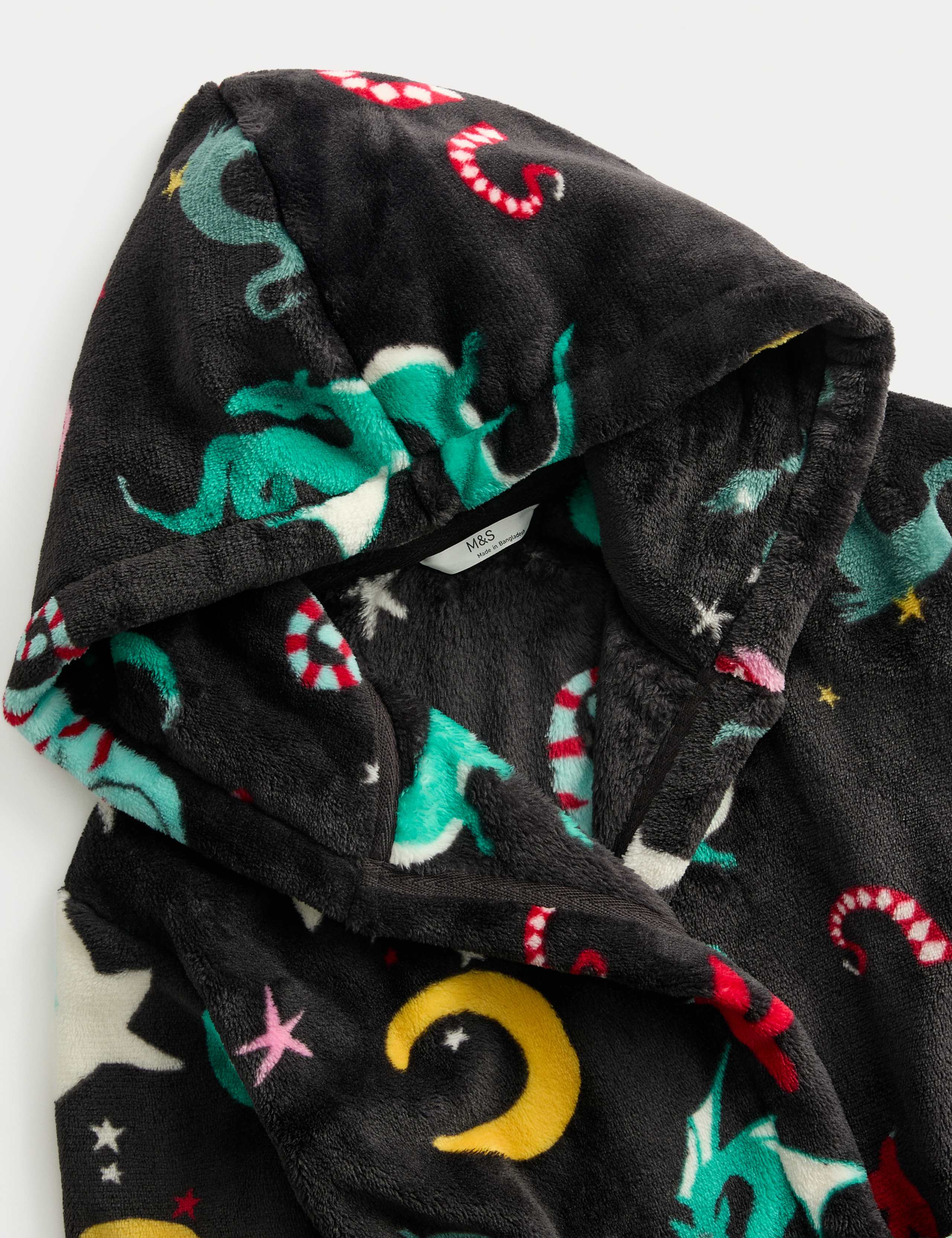 Fleece Star Graphic Dressing Gown (1-8 Yrs) 2 of 2