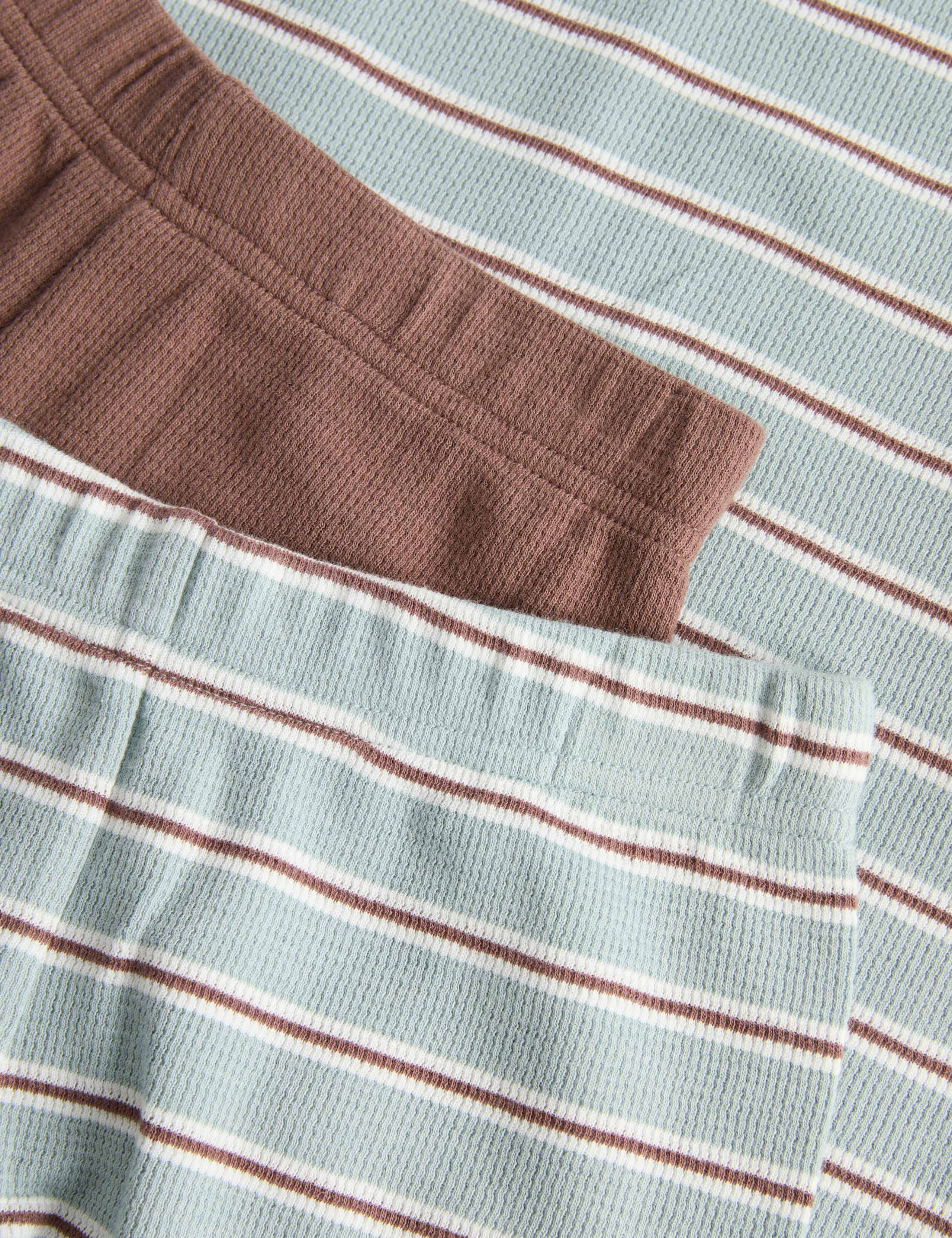 2 Pack Striped Waffle Pyjama Sets (1-8 Yrs) 3 of 3