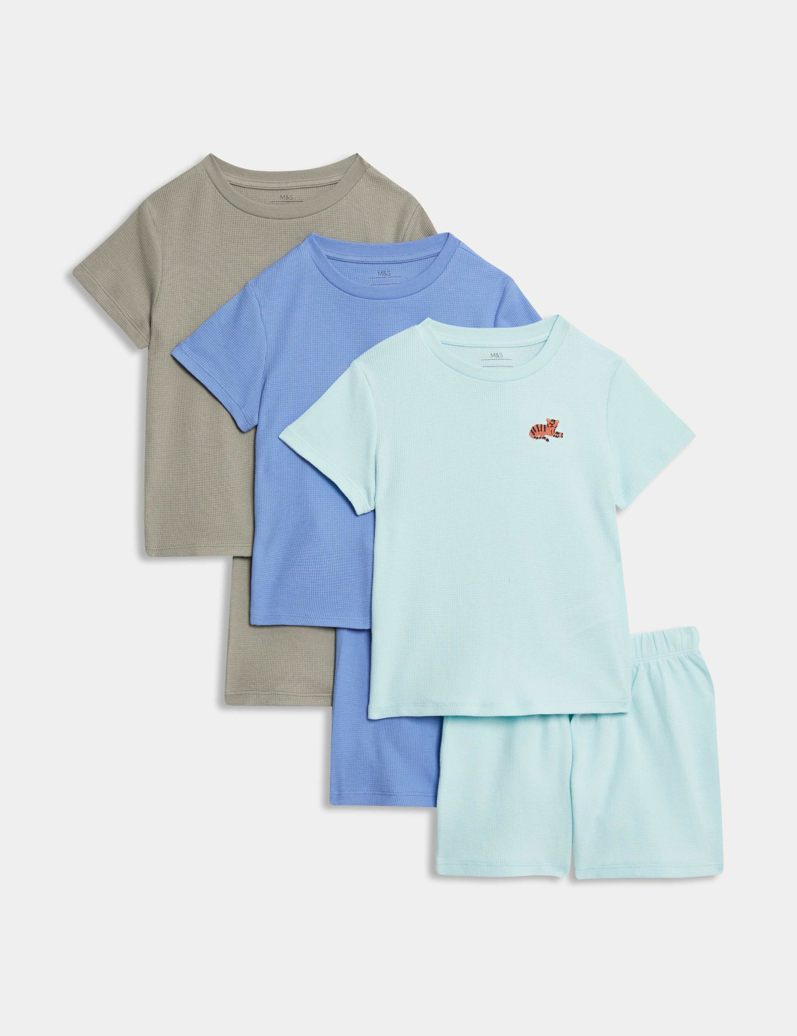 3pk Pure Cotton Pyjama Sets (1-8 Yrs) 1 of 1