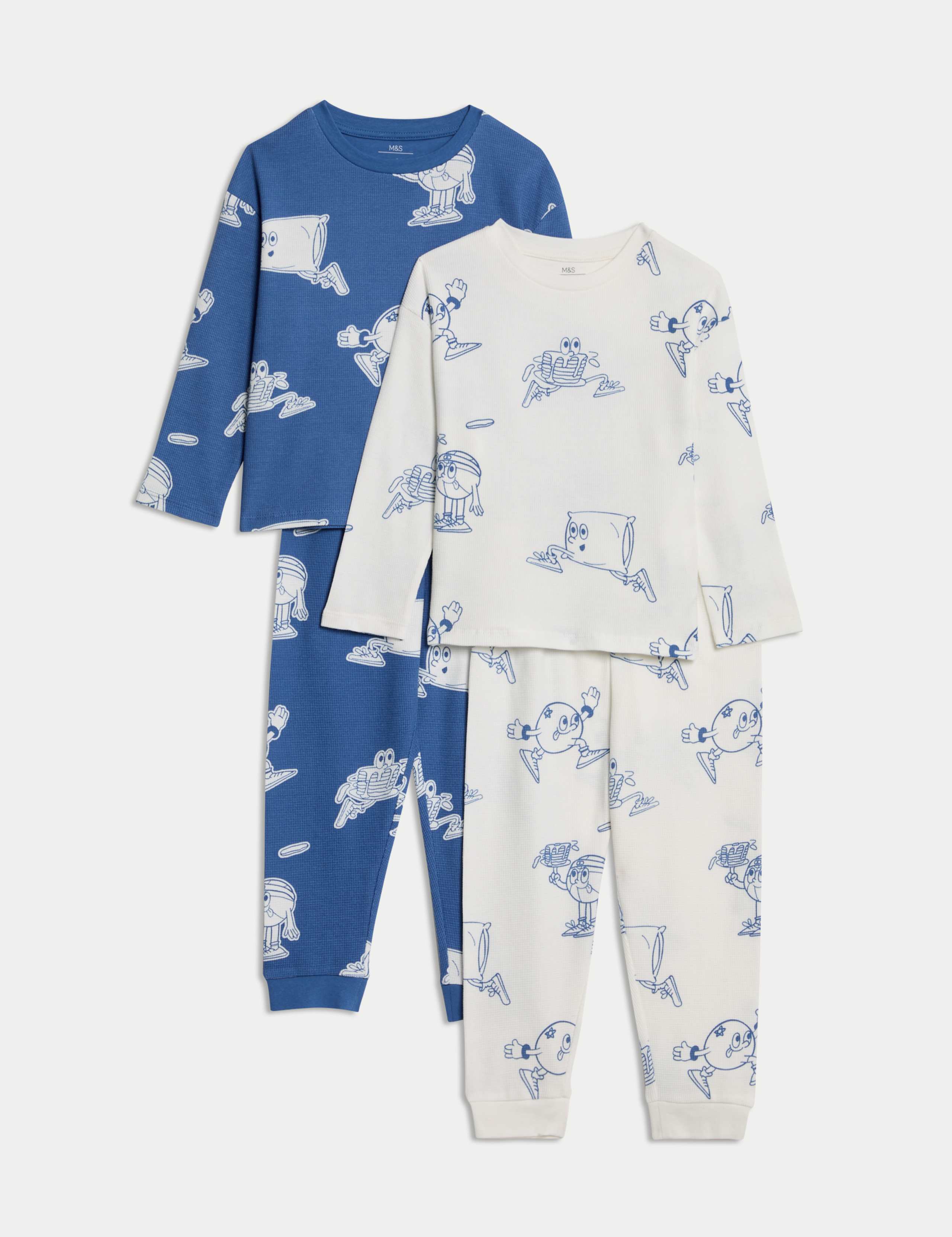 2pk Pure Cotton Blueberry Pyjama Sets (1-8 Yrs) 1 of 1